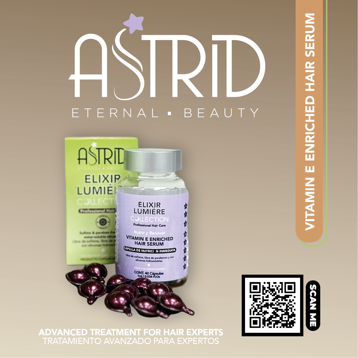 Vitamin E Enriched Hair Serum 40 Capsules by Astrid