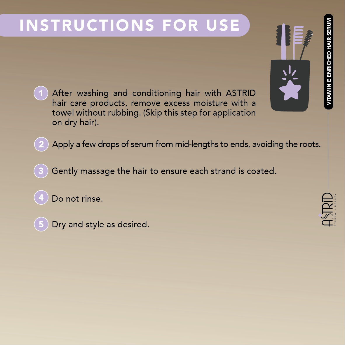 Vitamin E Enriched Hair Serum 40 Capsules by Astrid