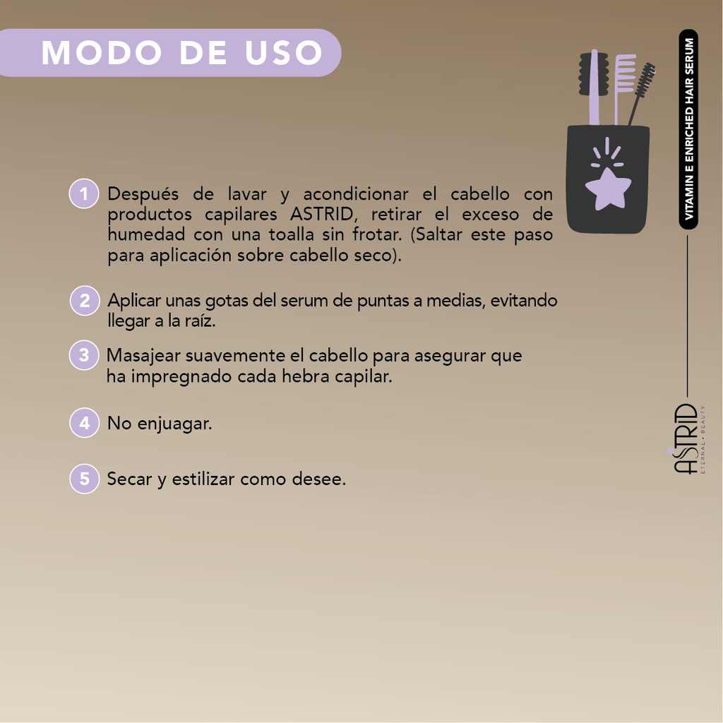 Vitamin E Enriched Hair Serum 40 Capsules by Astrid