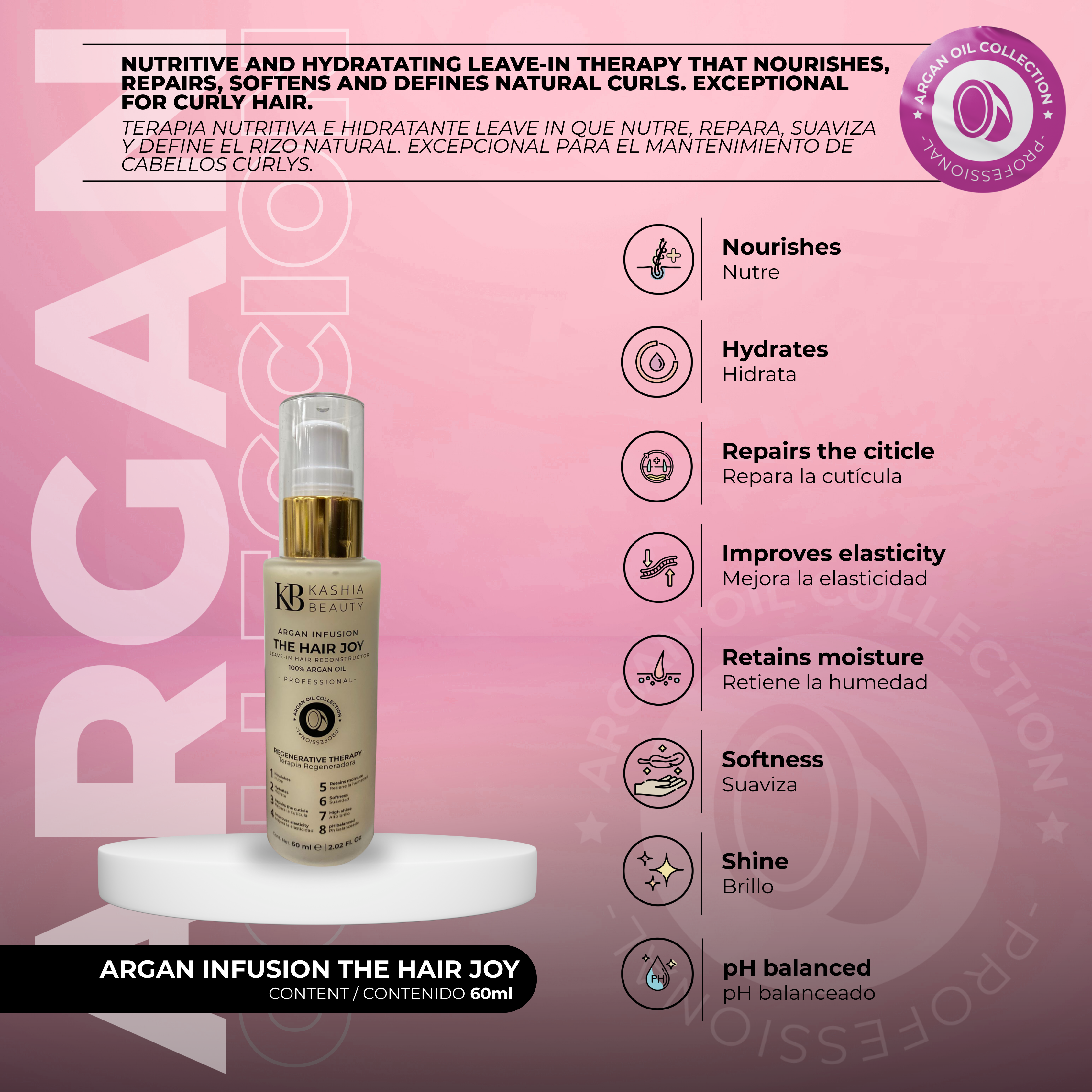 Argan Infusion The Hair Joy 60ml by Kashia Beauty