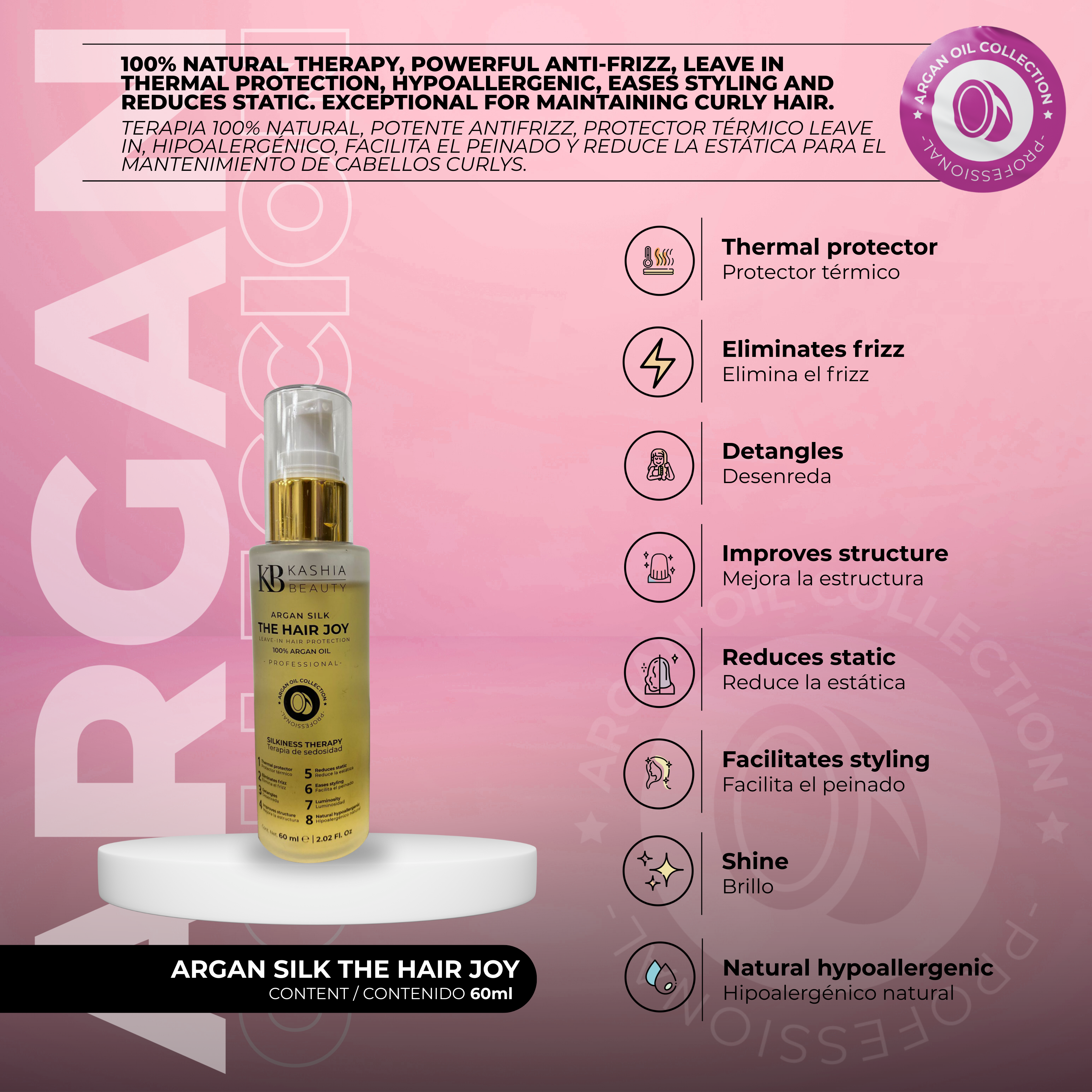 Argan Silk The Hair Joy 60ml by Kashia Beauty