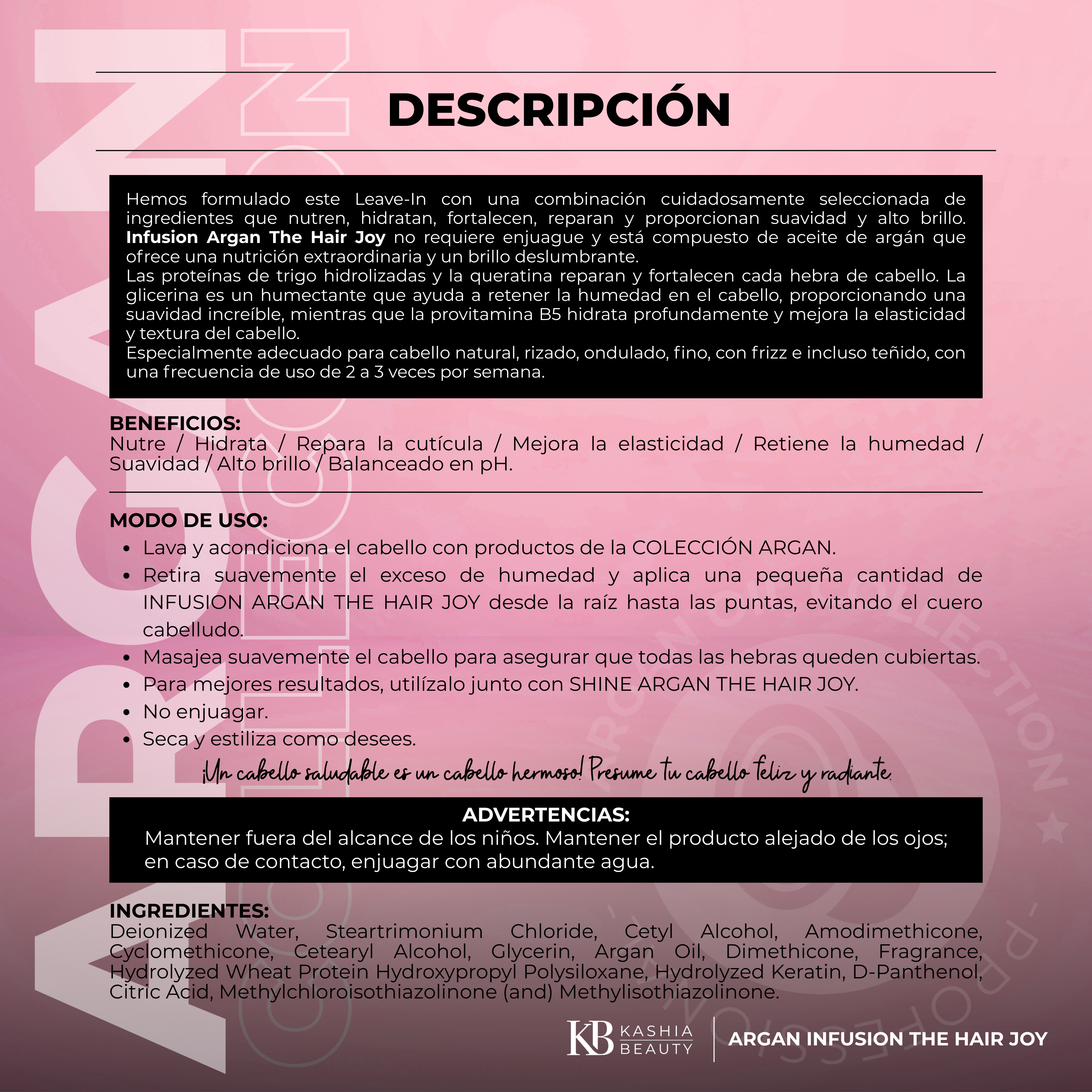 Duo Argan Infusion and Silk The Hair Joy 60ml by Kashia Beauty