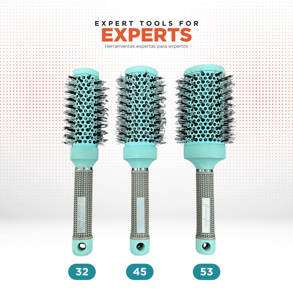 Hair Brush with Boar Bristle Smooth Glide by Gleamnglow