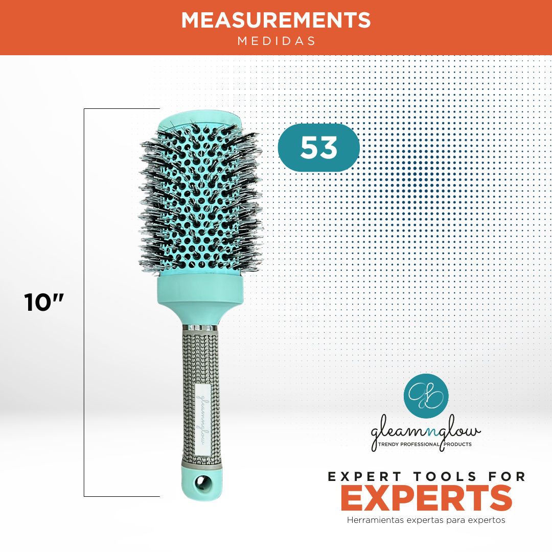Hair Brush with Boar Bristle Smooth Glide by Gleamnglow