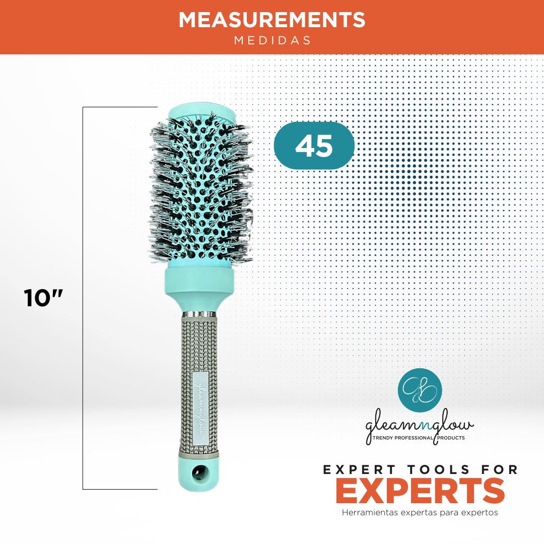 Hair Brush with Boar Bristle Smooth Glide by Gleamnglow