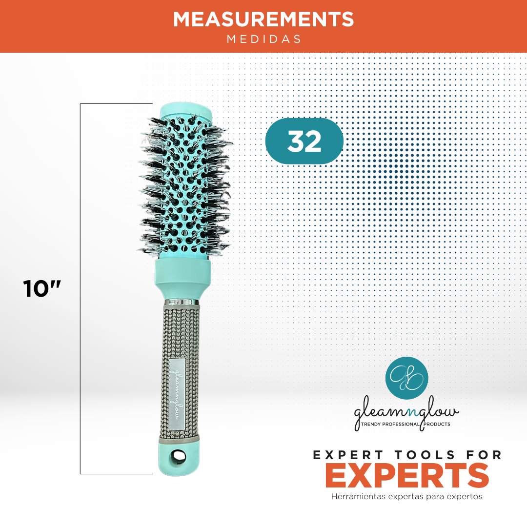 Hair Brush with Boar Bristle Smooth Glide by Gleamnglow