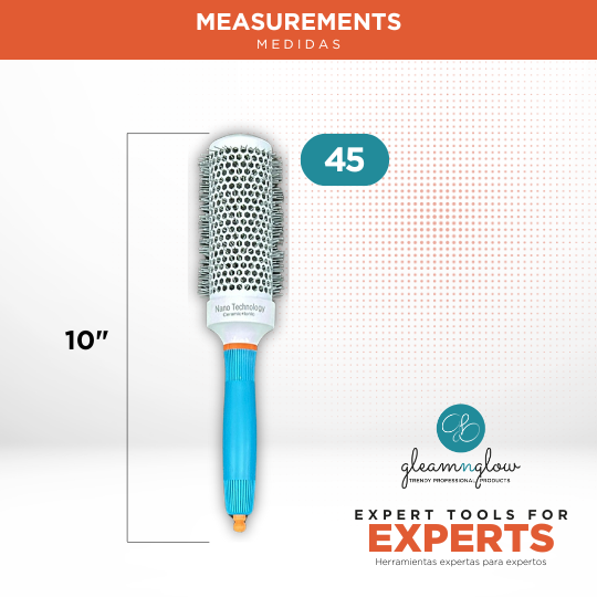 Hair Brush with Nylon Bristle Frizz Free Flow by Gleamnglow