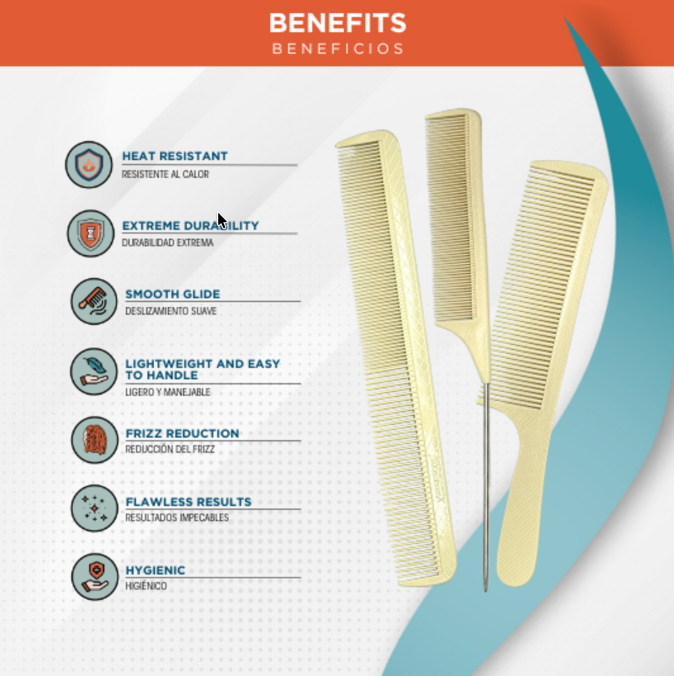 Hair Comb Wear-Resistant POM Master Pro Styling by Gleamnglow