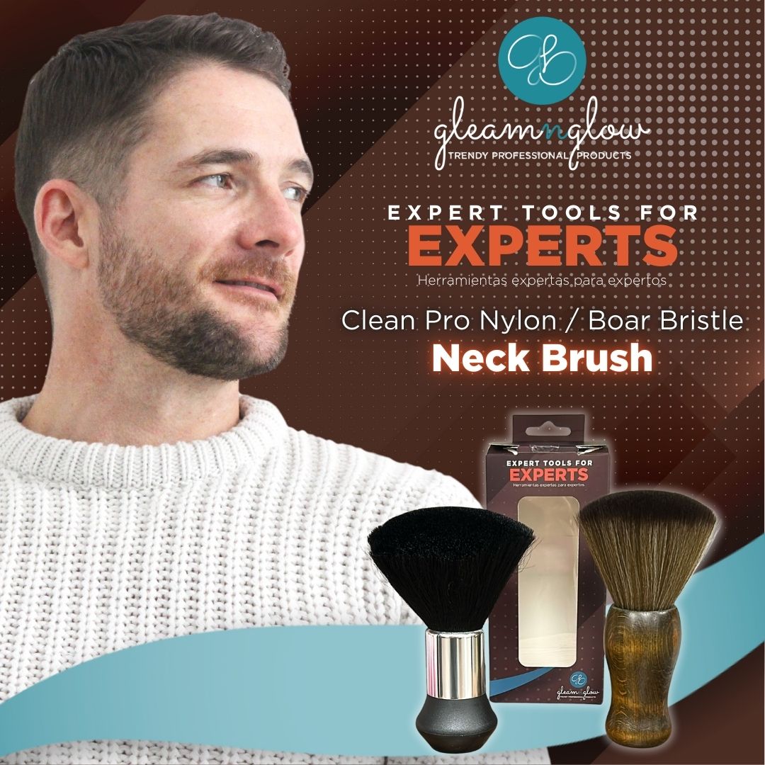 Clean Pro Boar Bristle Neck Brush by Gleamnglow
