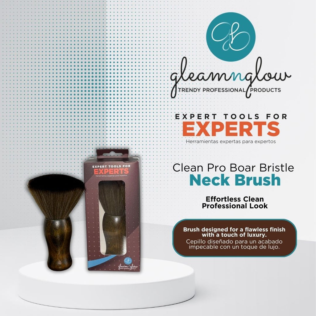 Clean Pro Boar Bristle Neck Brush by Gleamnglow