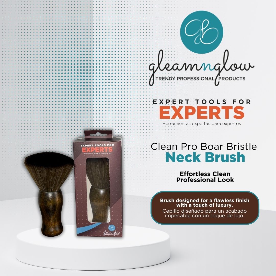 Clean Pro Boar Bristle Neck Brush by Gleamnglow