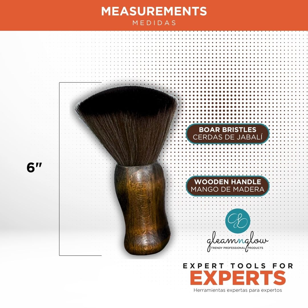 Clean Pro Boar Bristle Neck Brush by Gleamnglow