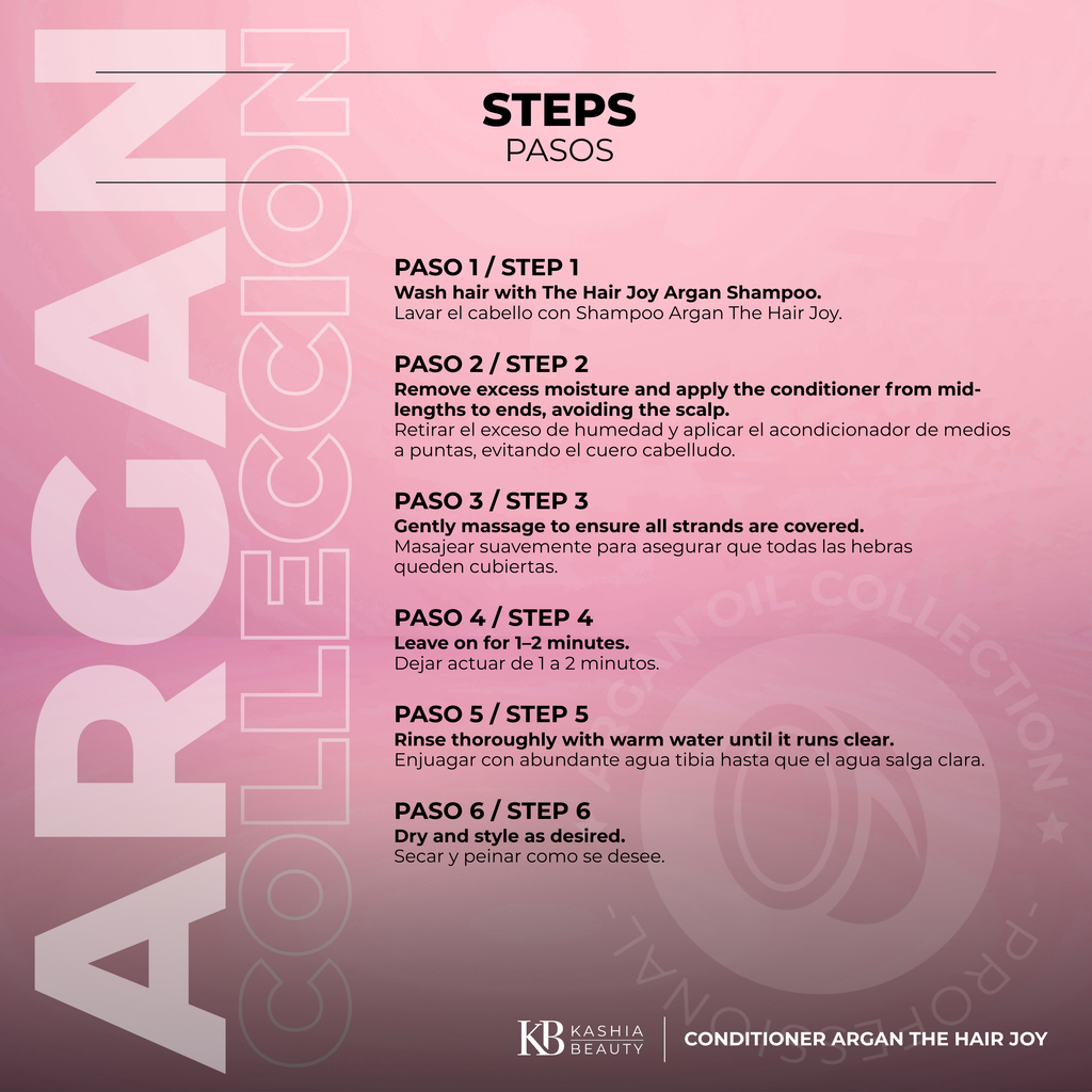 Shampoo and Conditioner Argan The Hair Joy Argan 500ml by Kashia Beauty