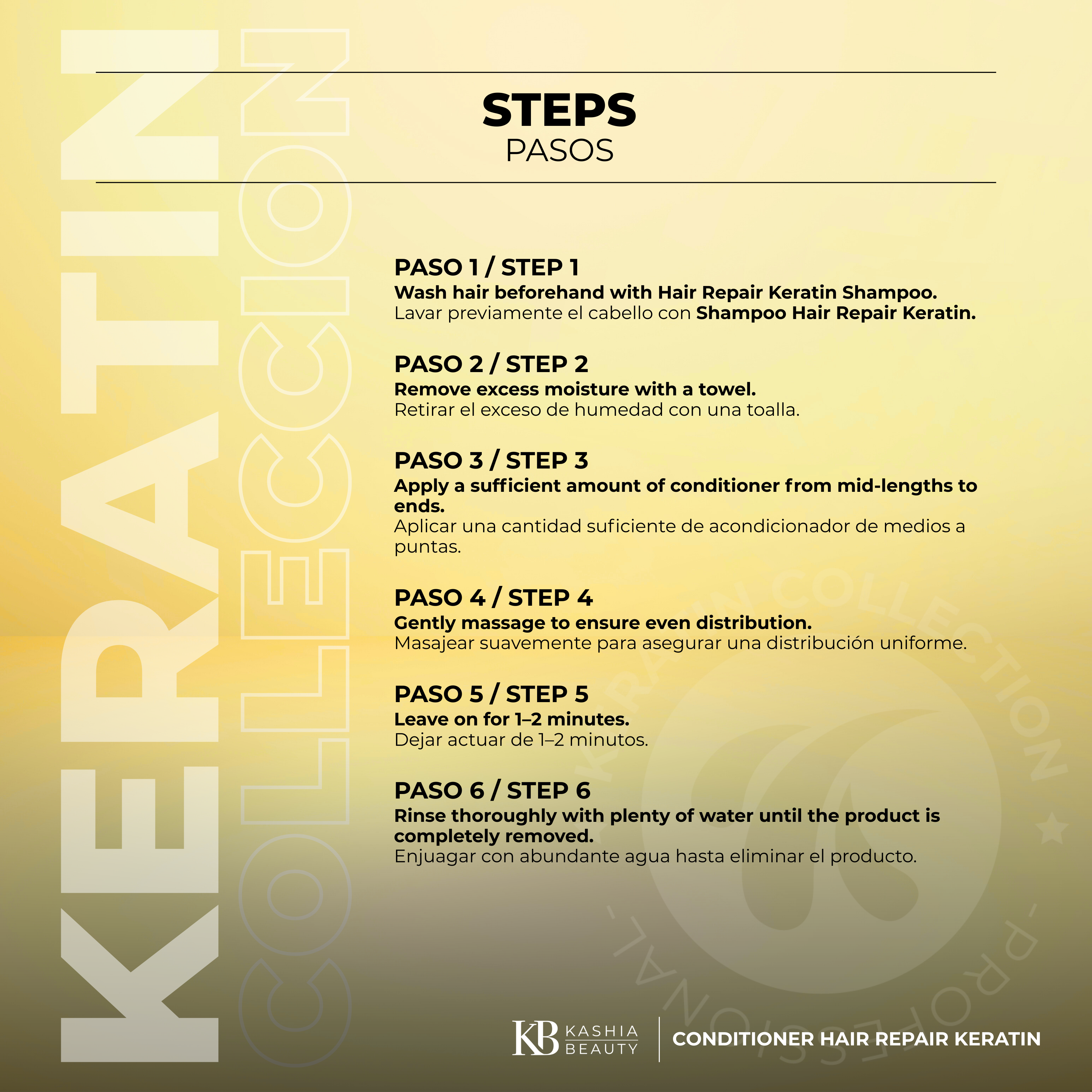 Shampoo and Conditioner Hair Repair Keratin by Kashia Beauty