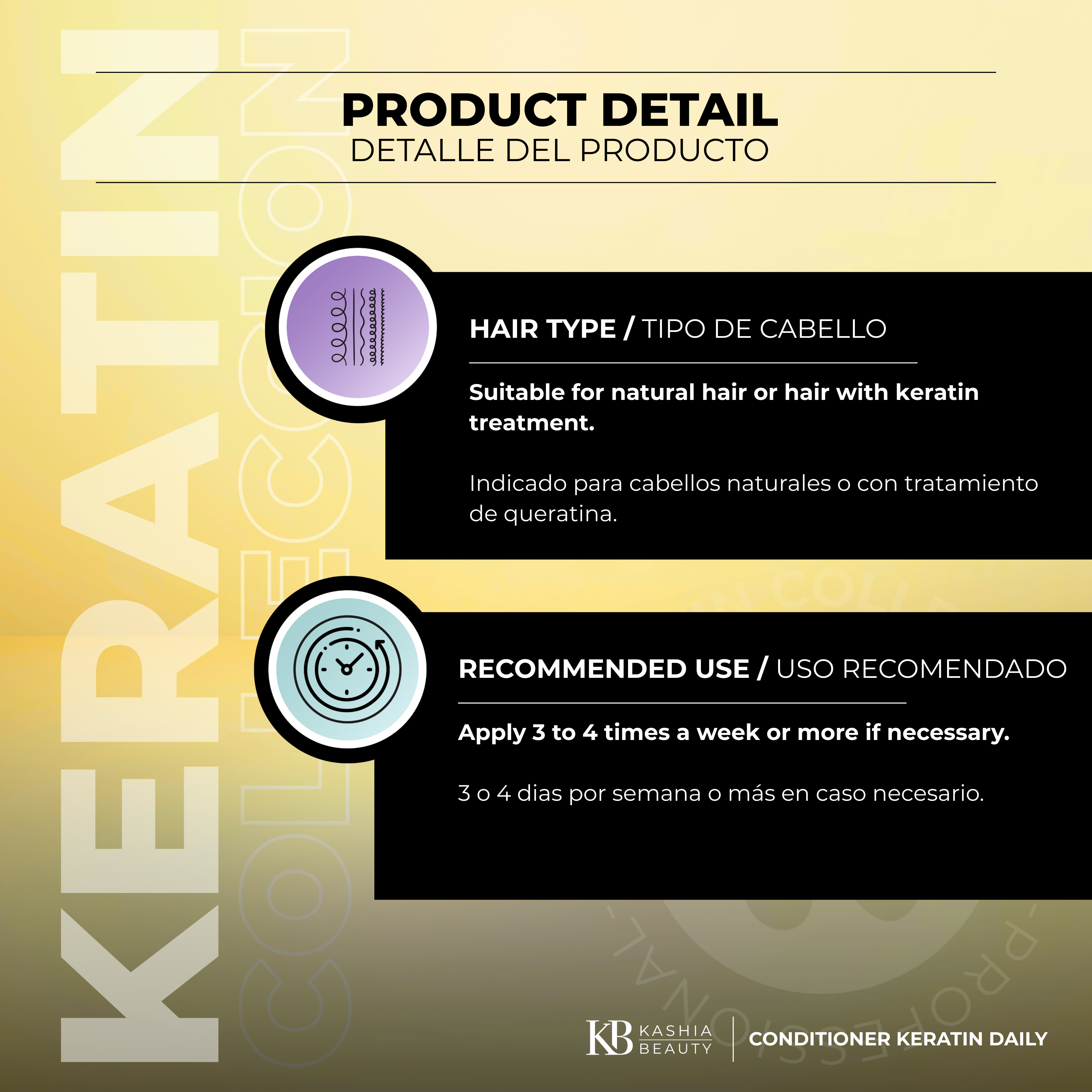 Keratin Daily Shampoo and Conditioner by Kashia Beauty