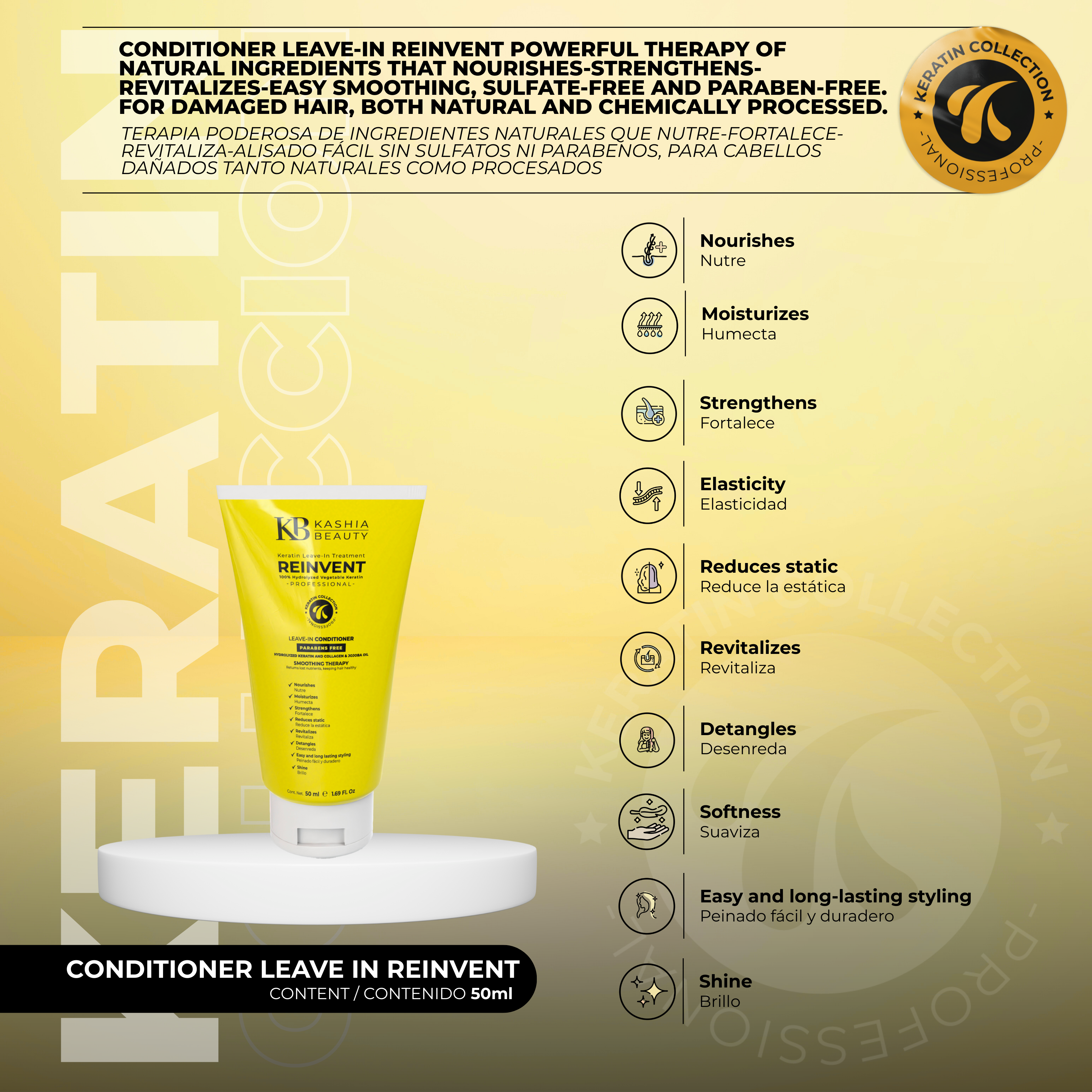 Conditioner Leave-In Reinvent 50ml by Kashia Beauty