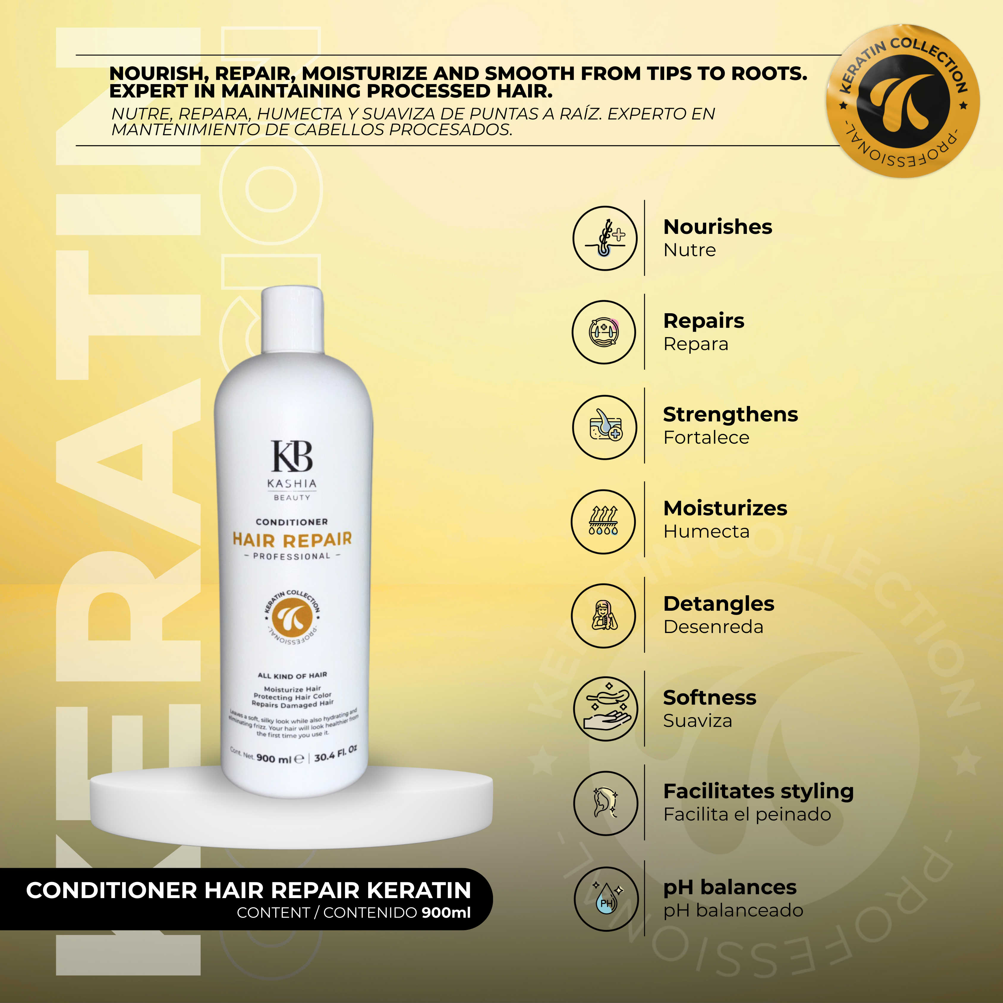 Hair Repair Keratin Kit by Kashia Beauty