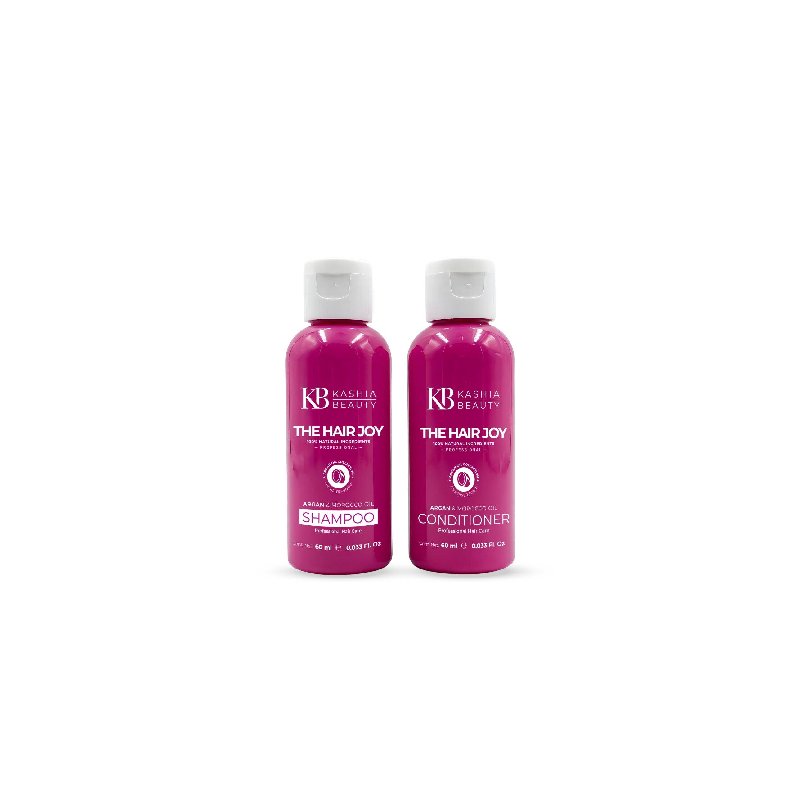 Duo Travel Shampoo and Conditioner Argan The Hair Joy Argan 60ml by Kashia Beauty