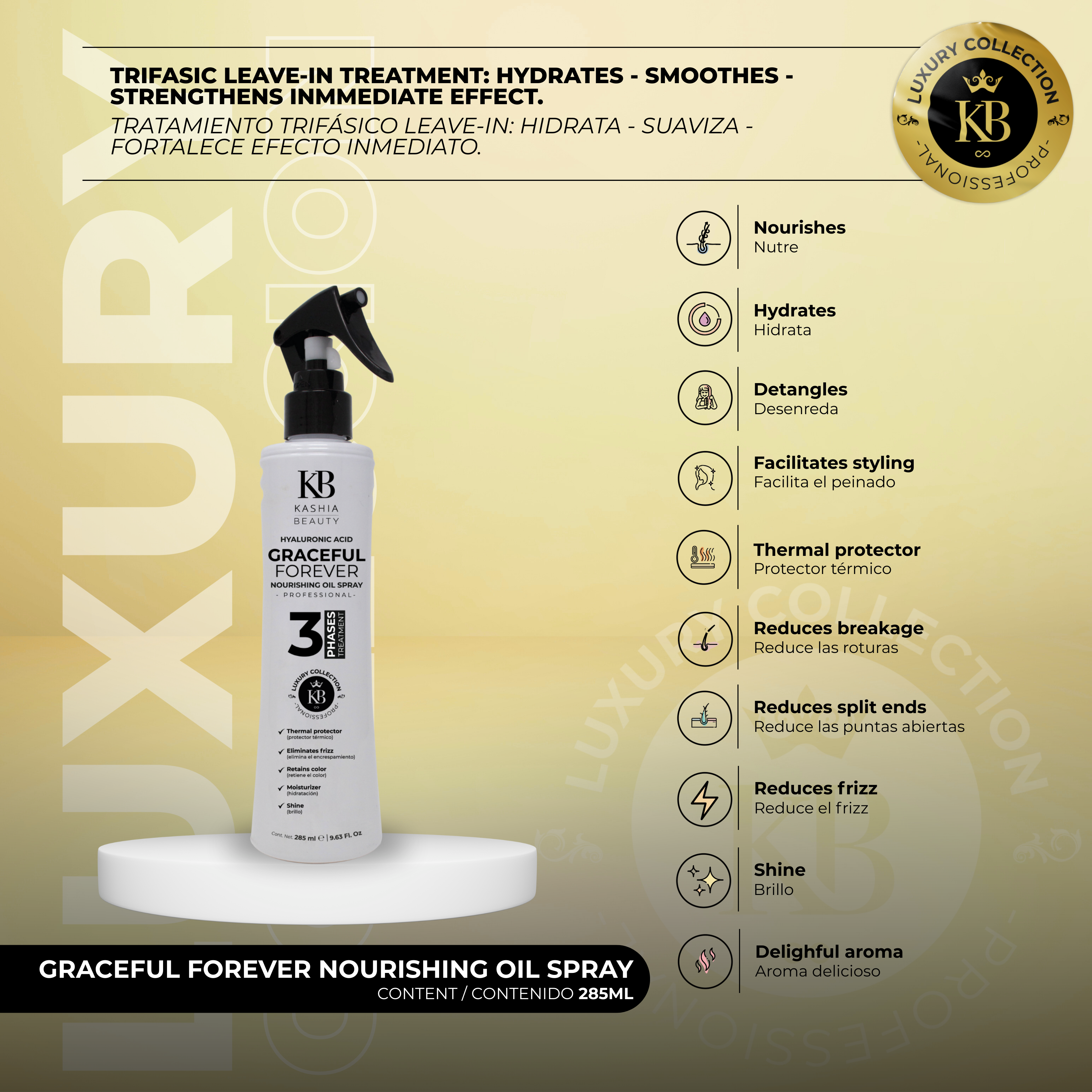 Graceful Forever Nourishing Oil Spray 285ml by Kashia Beauty