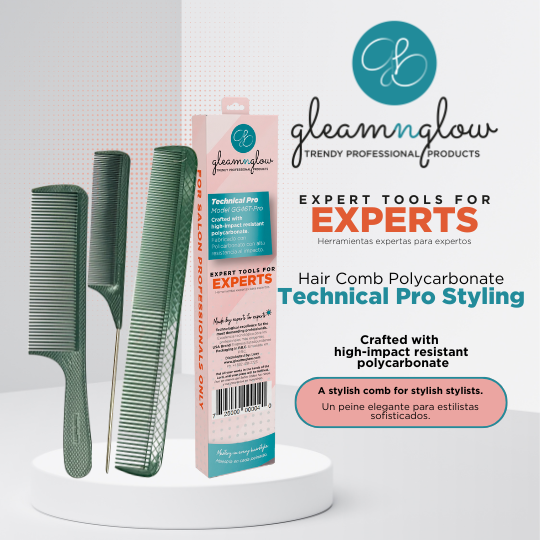 Hair Comb Polycarbonate Technical Pro Styling by Gleamnglow