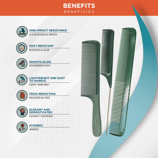 Hair Comb Polycarbonate Technical Pro Styling by Gleamnglow