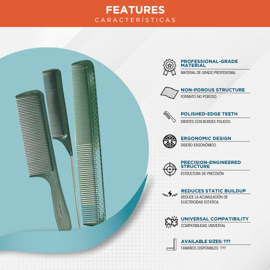 Hair Comb Polycarbonate Technical Pro Styling by Gleamnglow