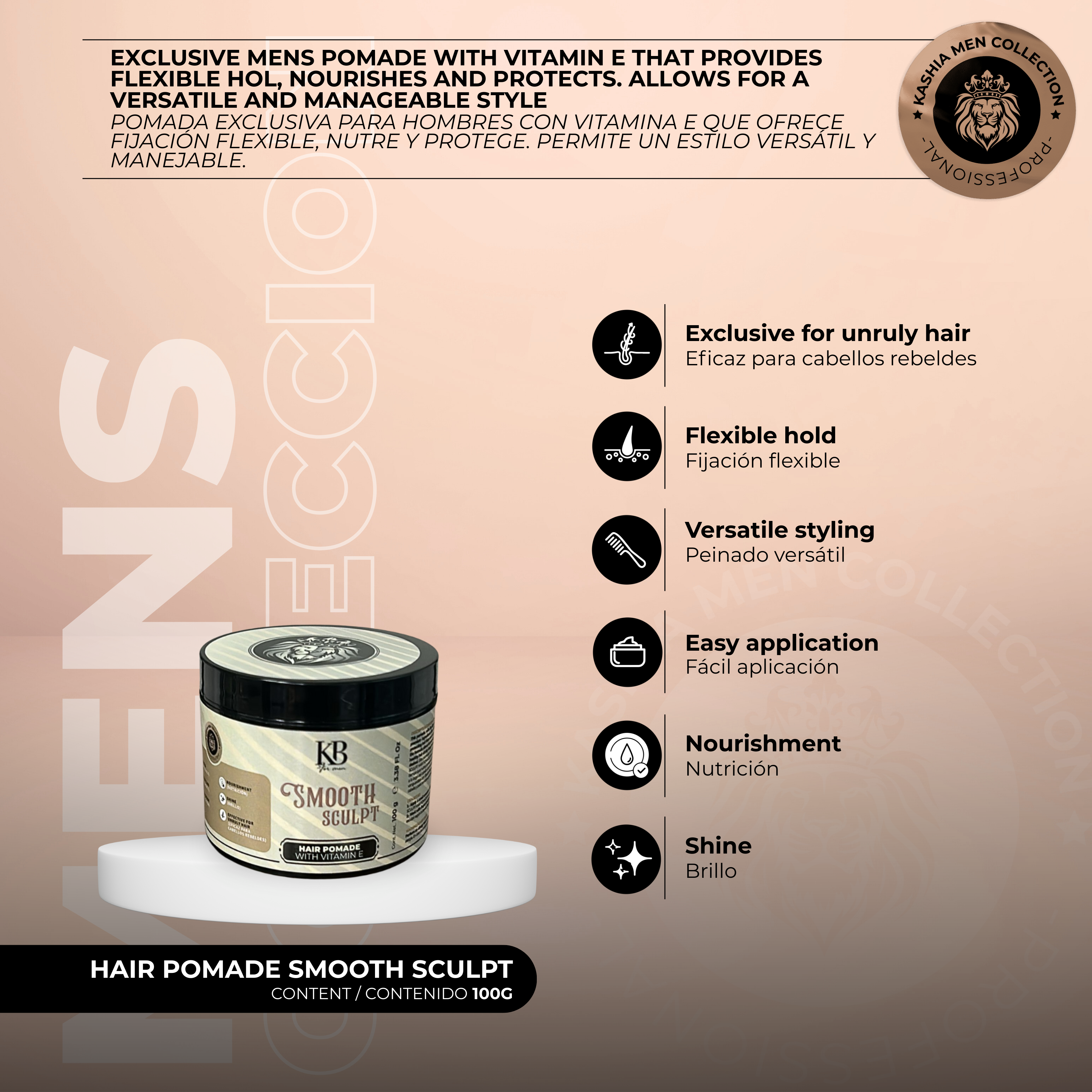Hair Pomade Smooth Sculpt 100g by Kashia Beauty