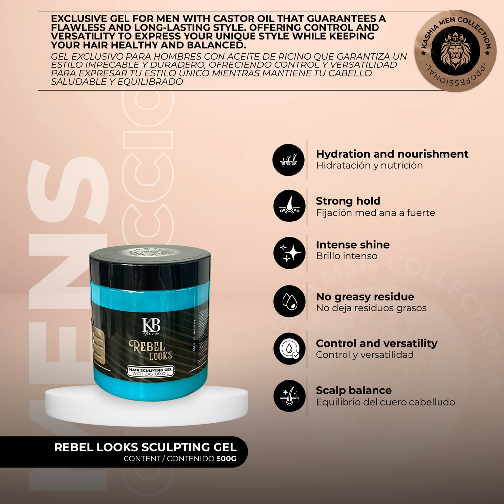Hair Sculpting Gel Rebel Looks 500g by Kashia Beauty