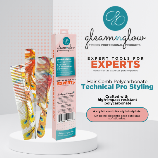 Hair Comb Polycarbonate Technical Pro Styling by Gleamnglow
