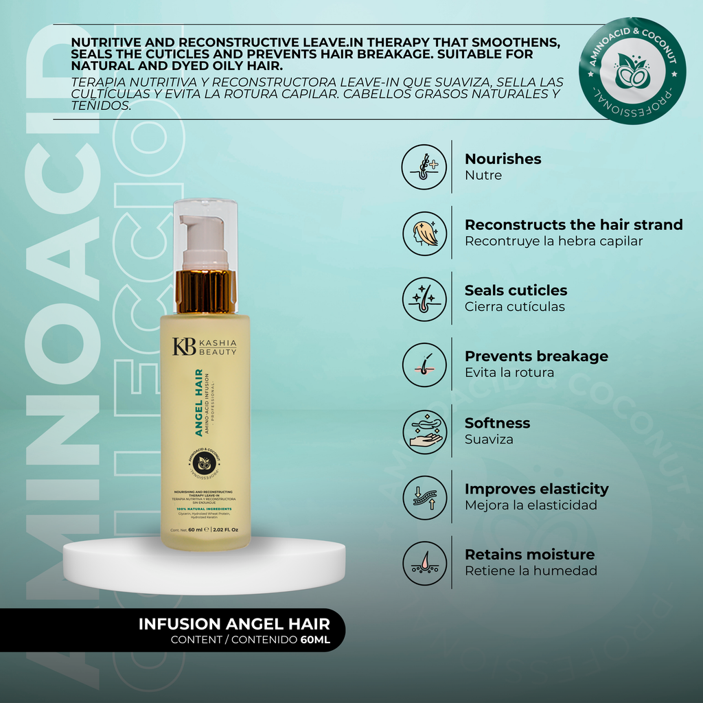 Aminoacid Infusion Angel Hair 60ml by Kashia Beauty