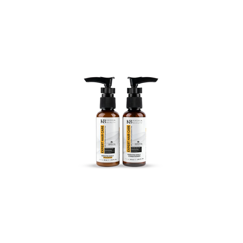 Duo Shampoo and Conditioner Keratin Daily 50ml by Kashia Beauty