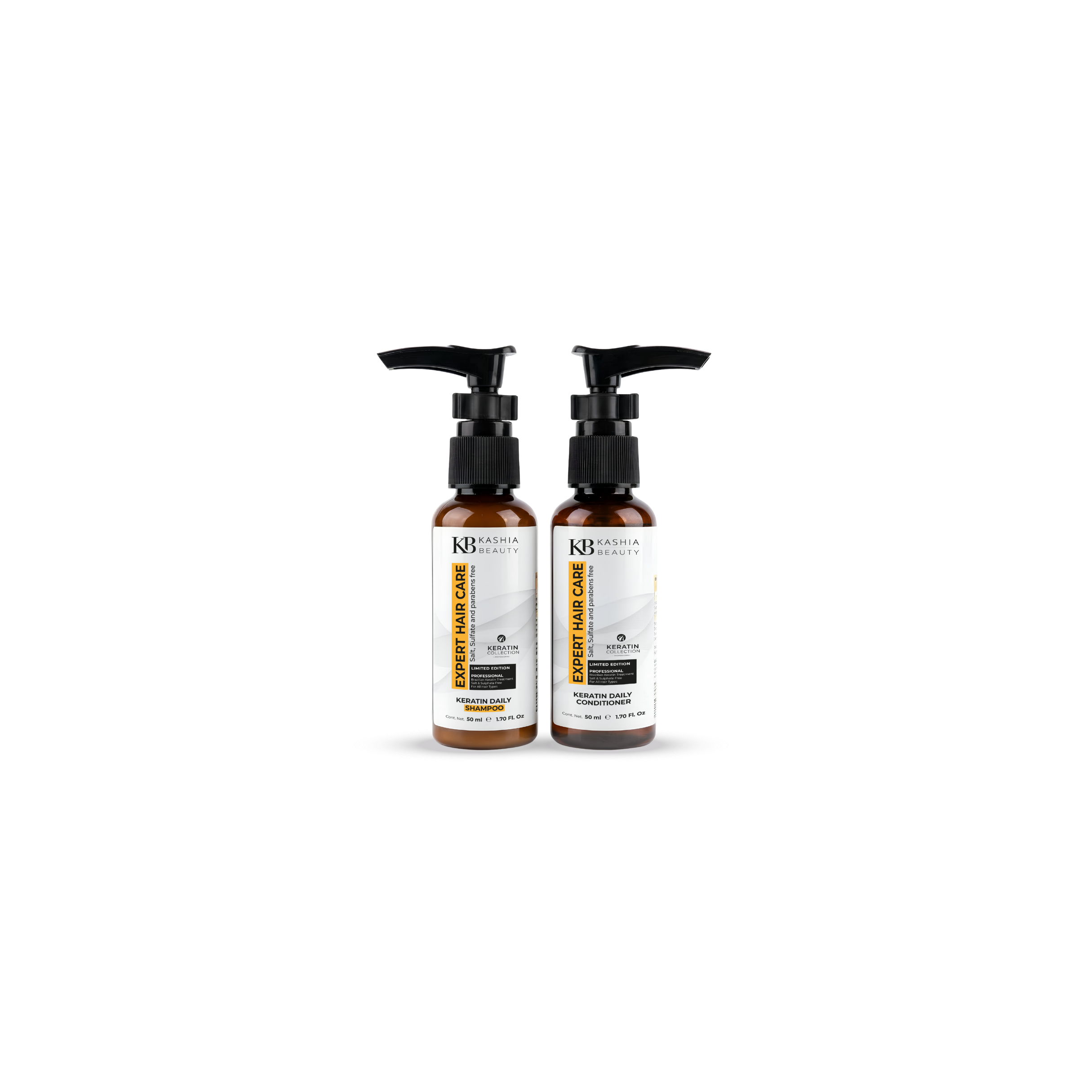 Duo Shampoo and Conditioner Keratin Daily 50ml by Kashia Beauty