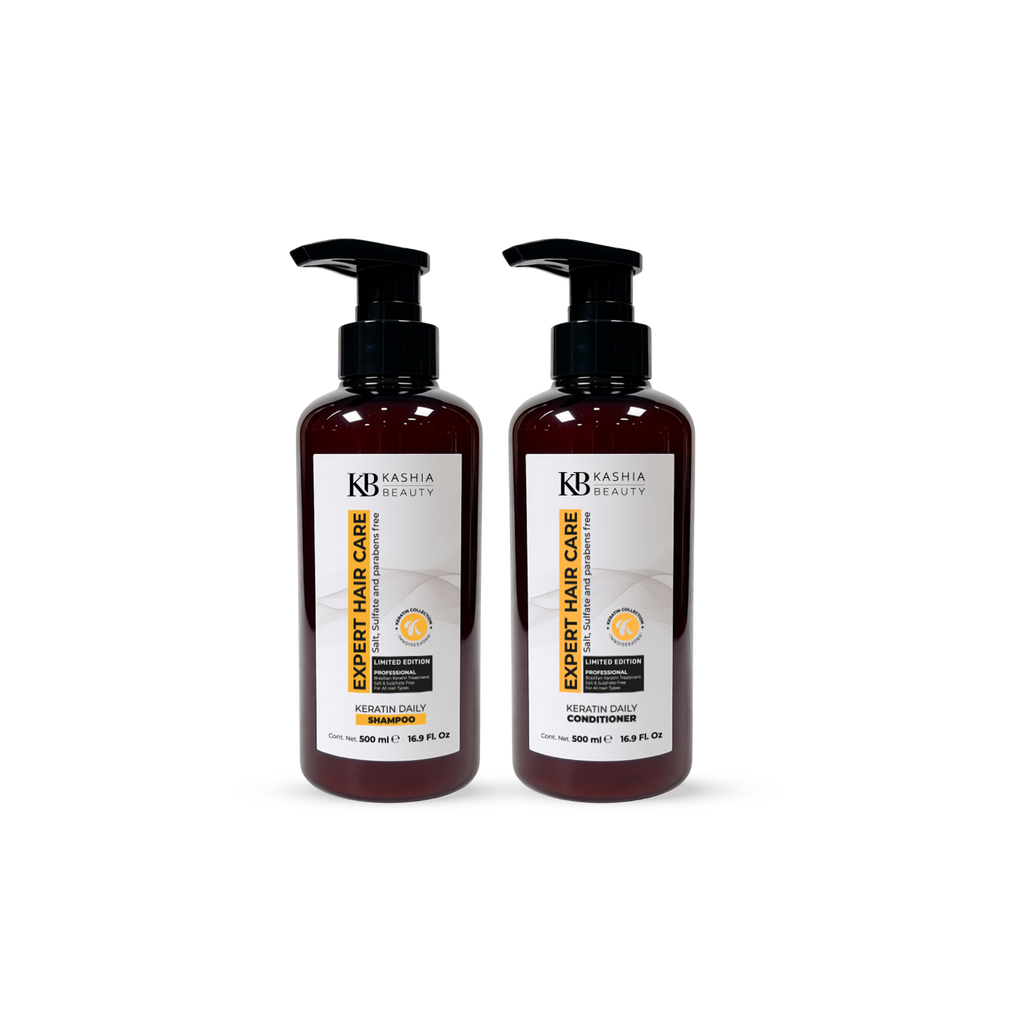 Keratin Daily Shampoo and Conditioner by Kashia Beauty