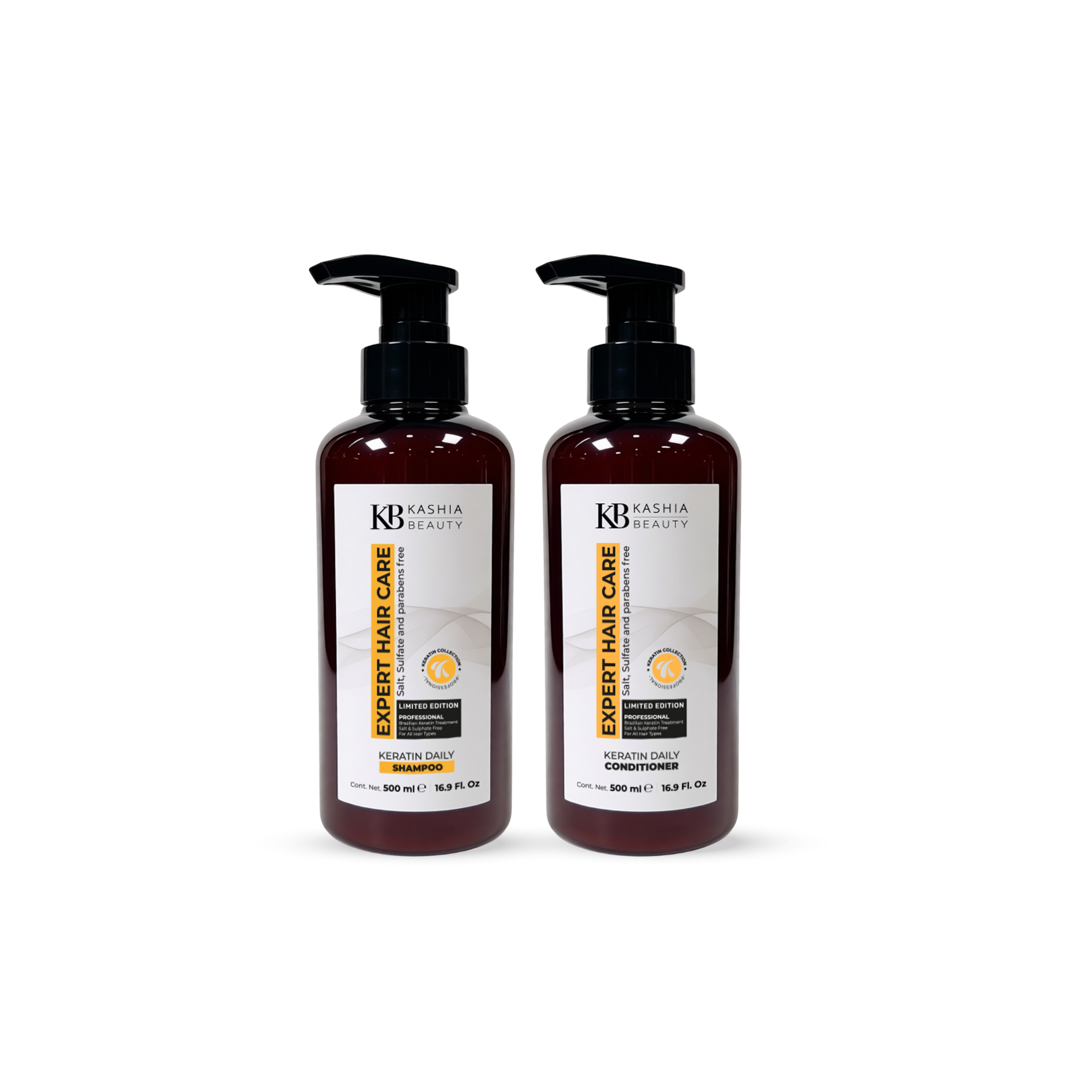 Keratin Daily Shampoo and Conditioner by Kashia Beauty
