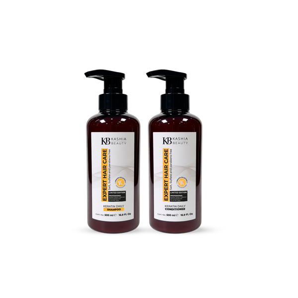 Keratin Daily Shampoo and Conditioner by Kashia Beauty
