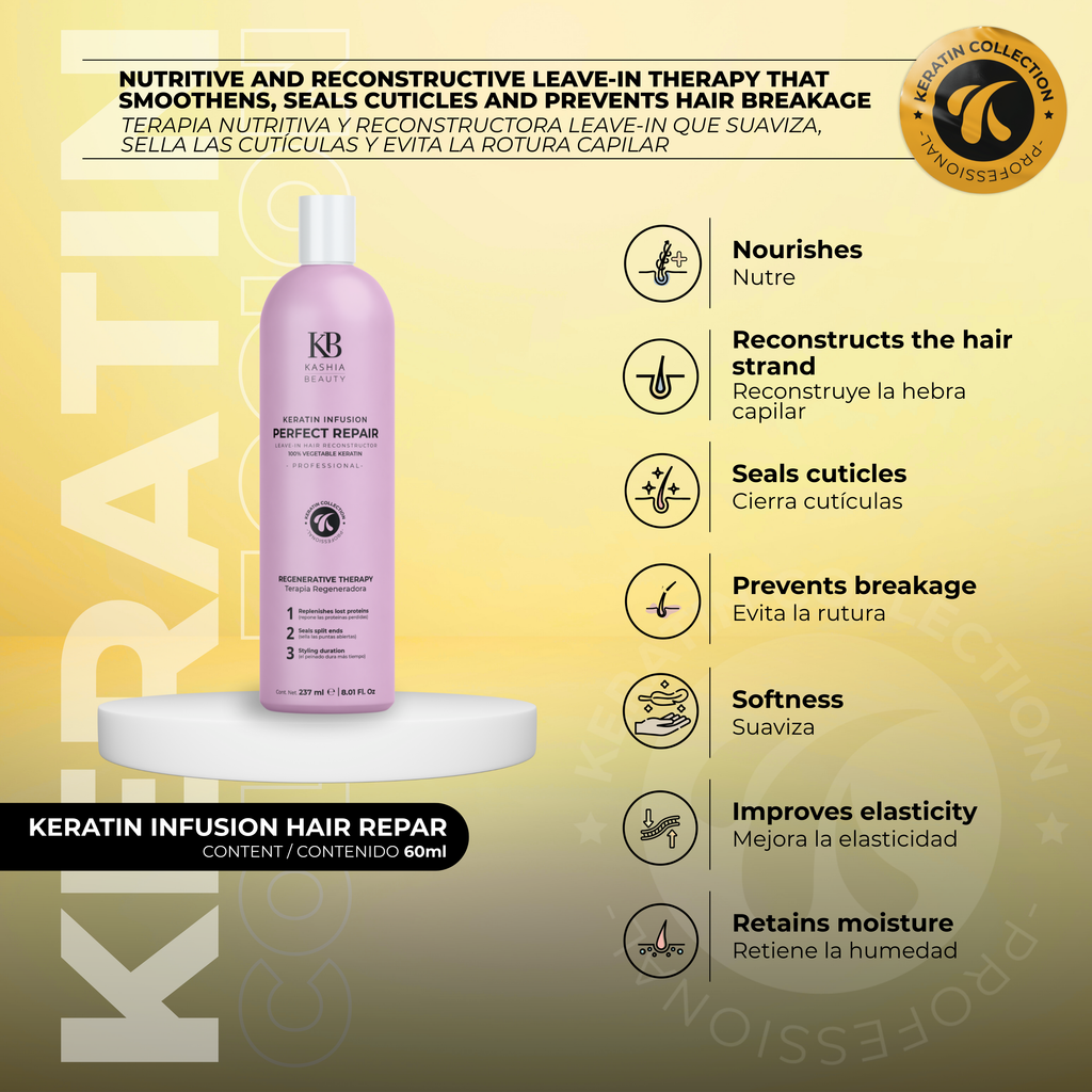 Keratin Infusion Hair Repair 237ml By Kashia Beauty