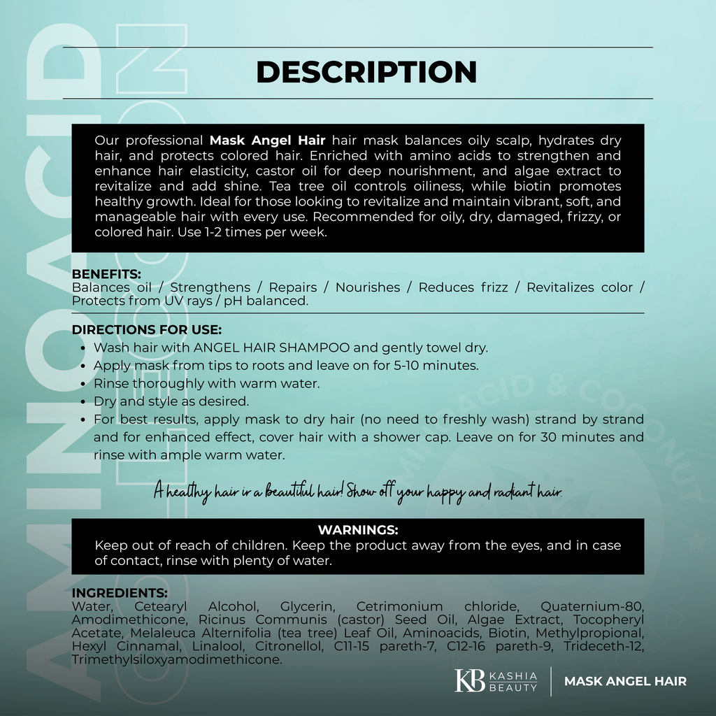 Mask Angel Hair Aminoacid 500g by Kashia Beauty