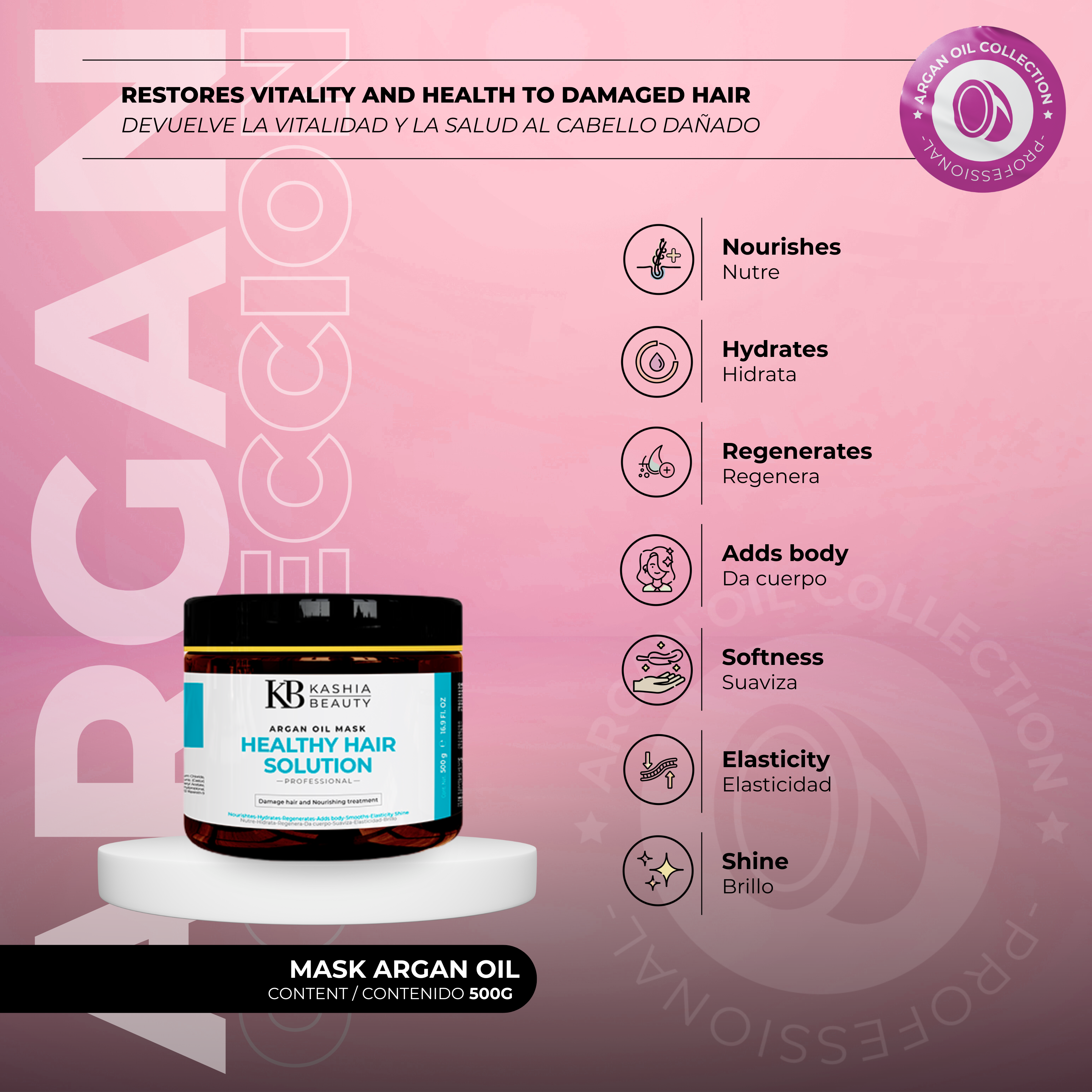 Mask Argan Oil 500g by Kashia Beauty