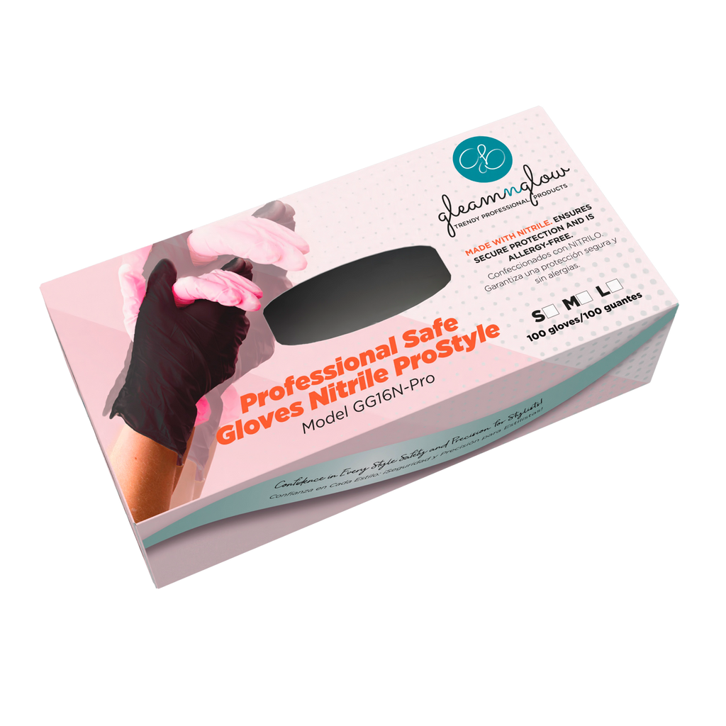 Nitrile Gloves Professional Safe & Durable by Gleamnglow