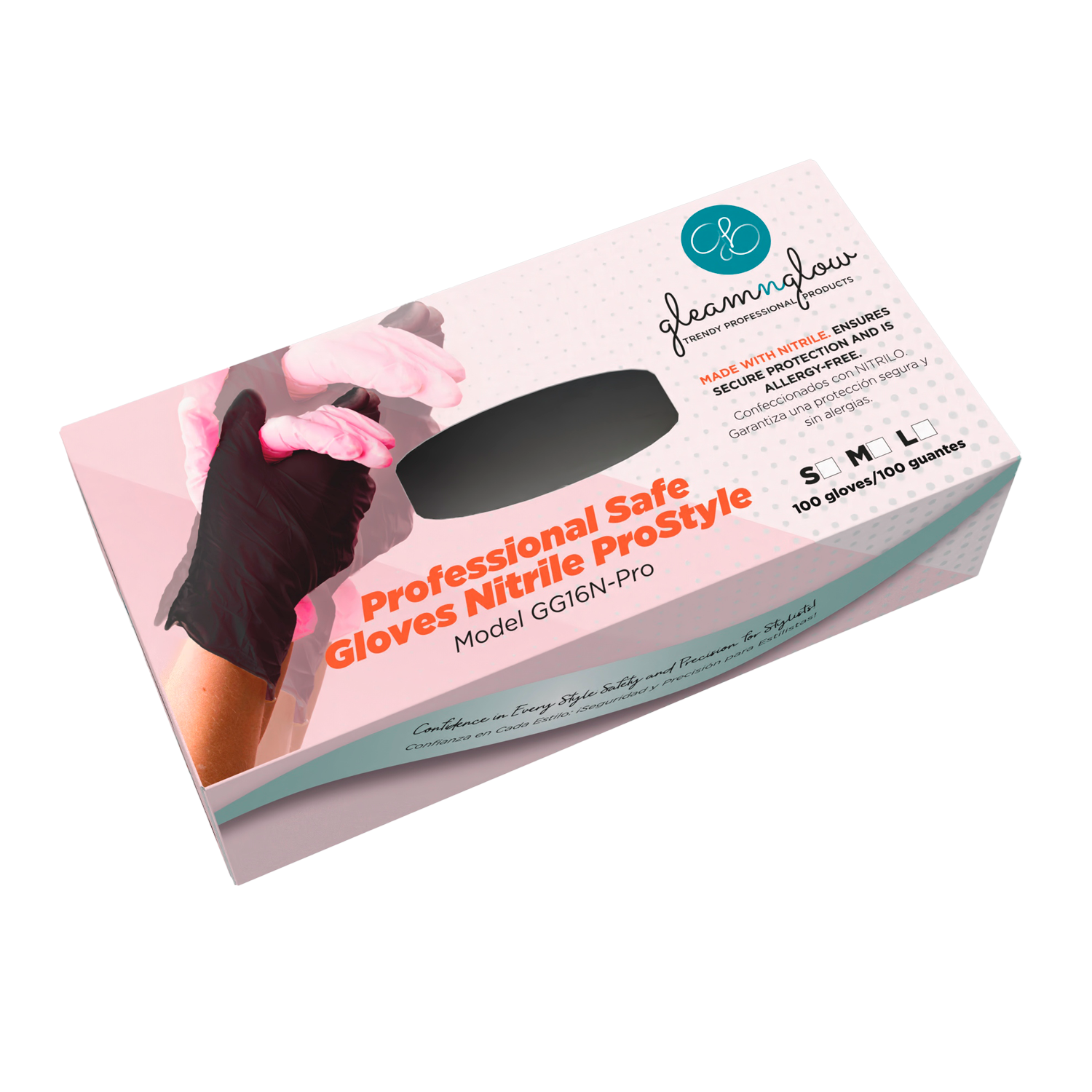 Nitrile Gloves Professional Safe & Durable by Gleamnglow