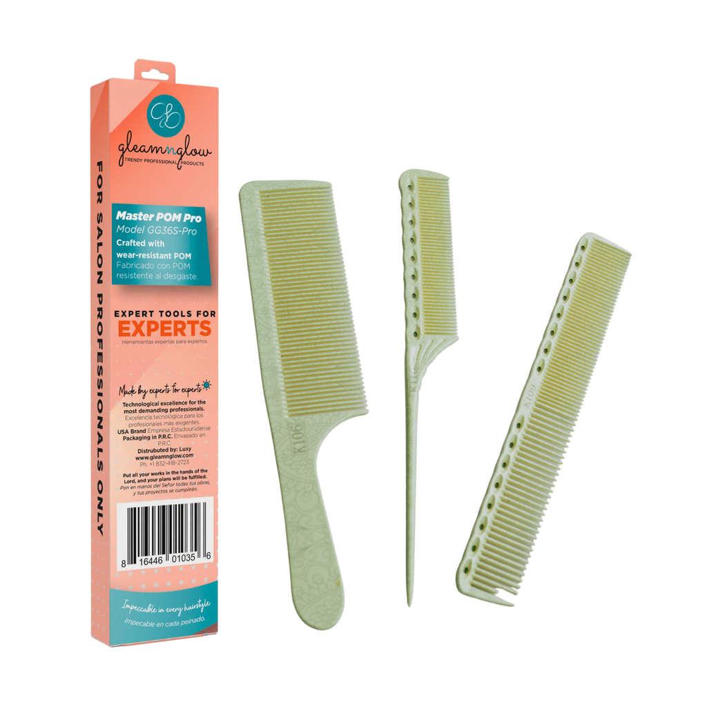 Hair Comb Wear-Resistant POM Master Pro Styling by Gleamnglow