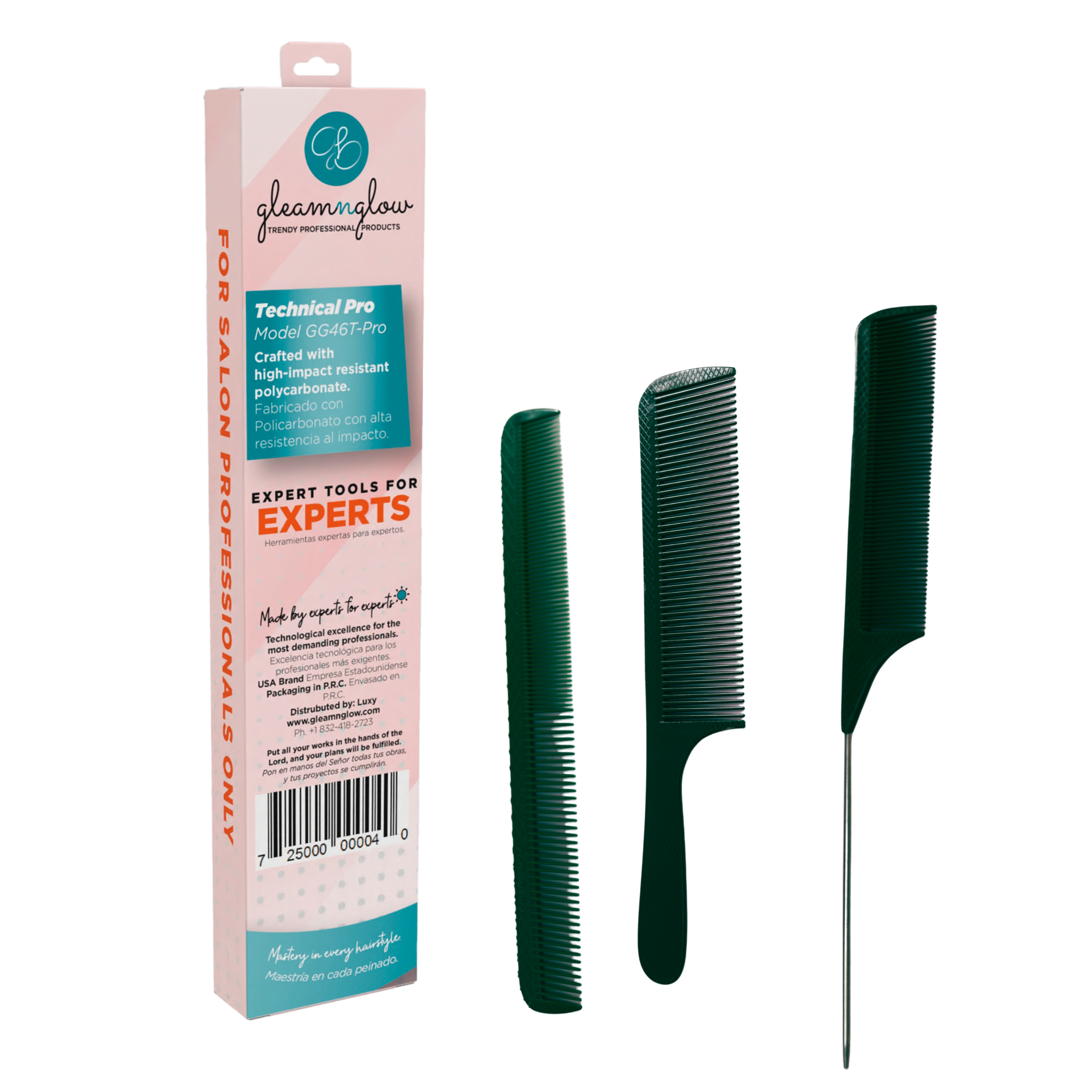 Hair Comb Polycarbonate Technical Pro Styling by Gleamnglow
