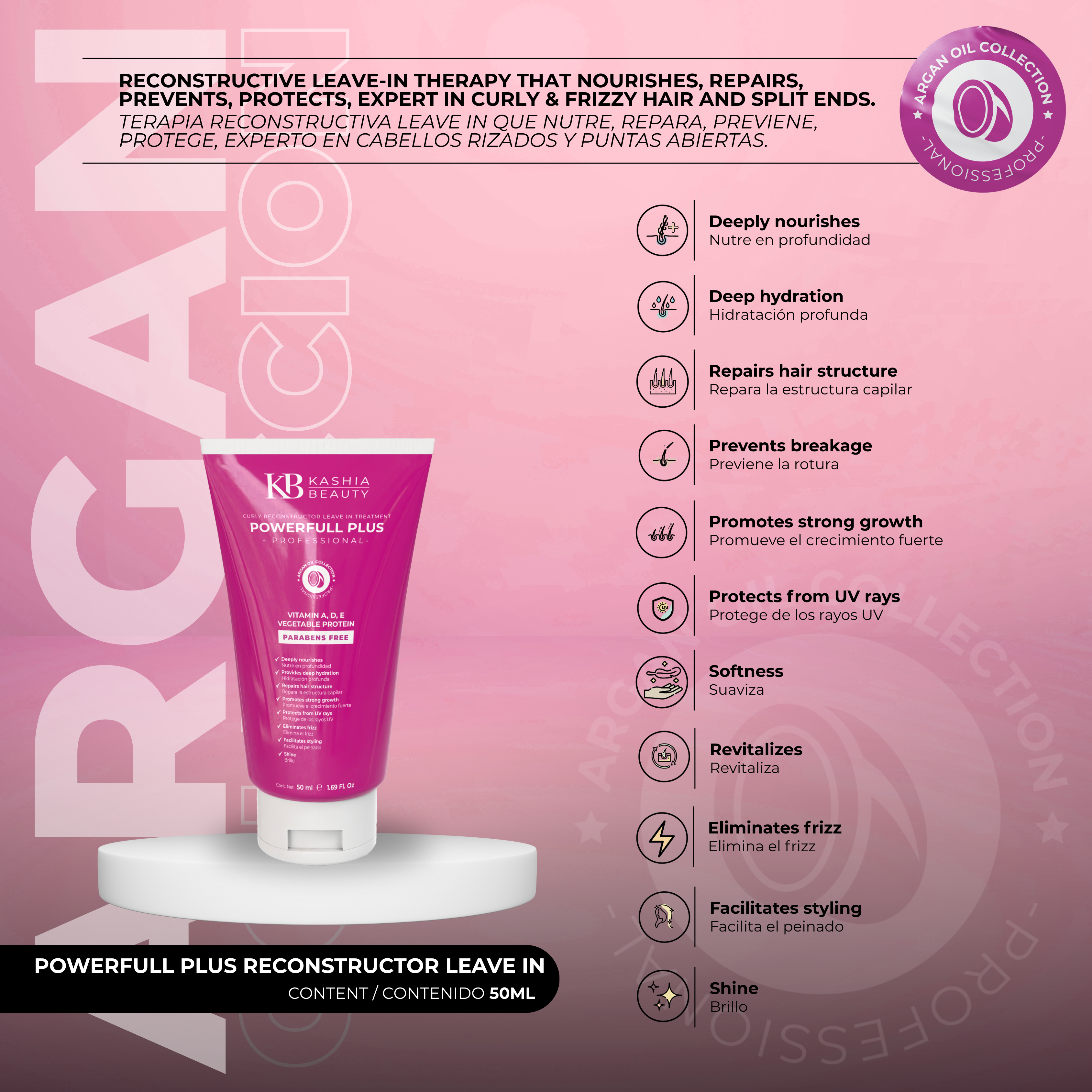 Reconstructor Leave-In Powerfull Plus Travel 50ml by Kashia Beauty