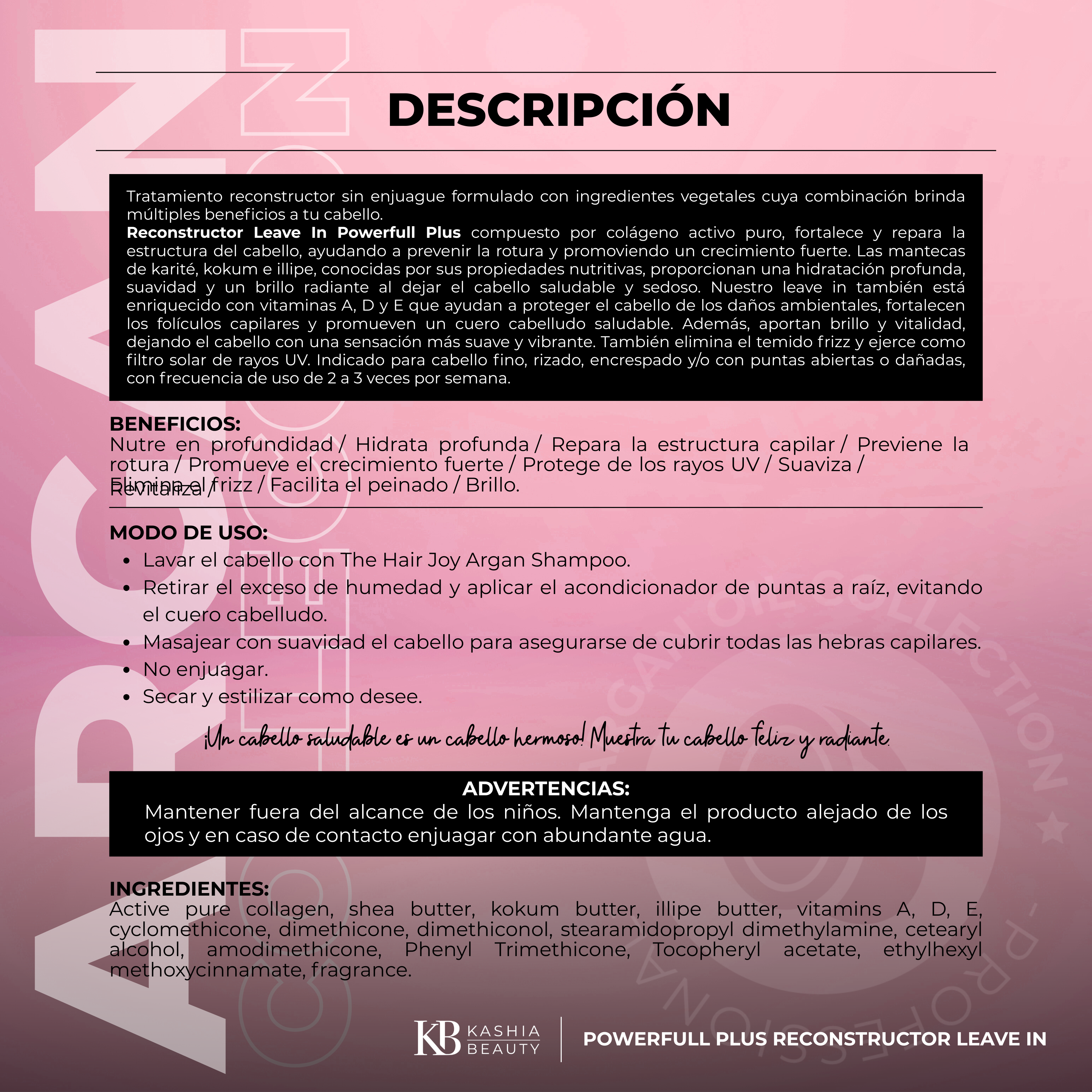 Reconstructor Leave-In Powerfull Plus Travel 50ml by Kashia Beauty