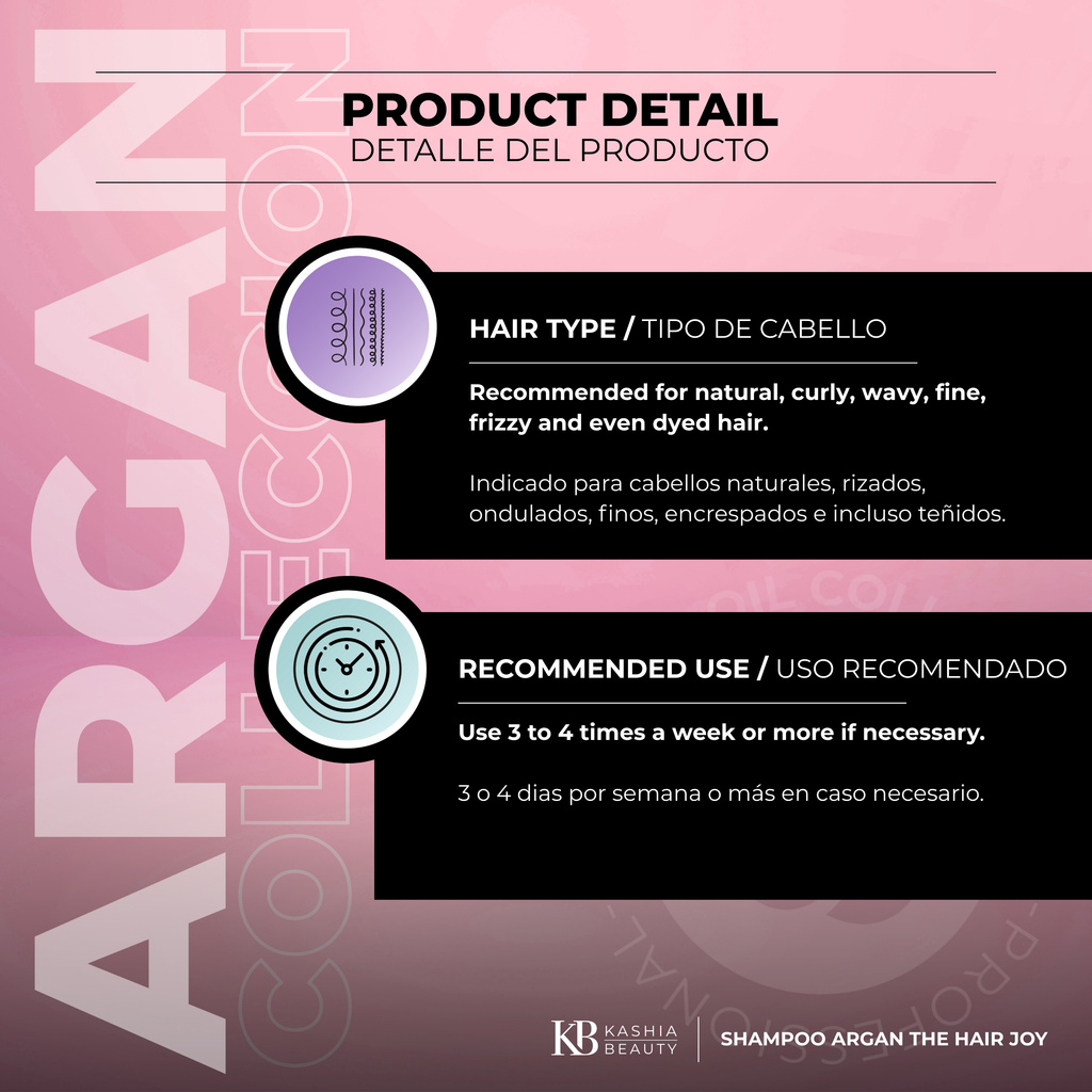 Shampoo and Conditioner Argan The Hair Joy Argan 500ml by Kashia Beauty