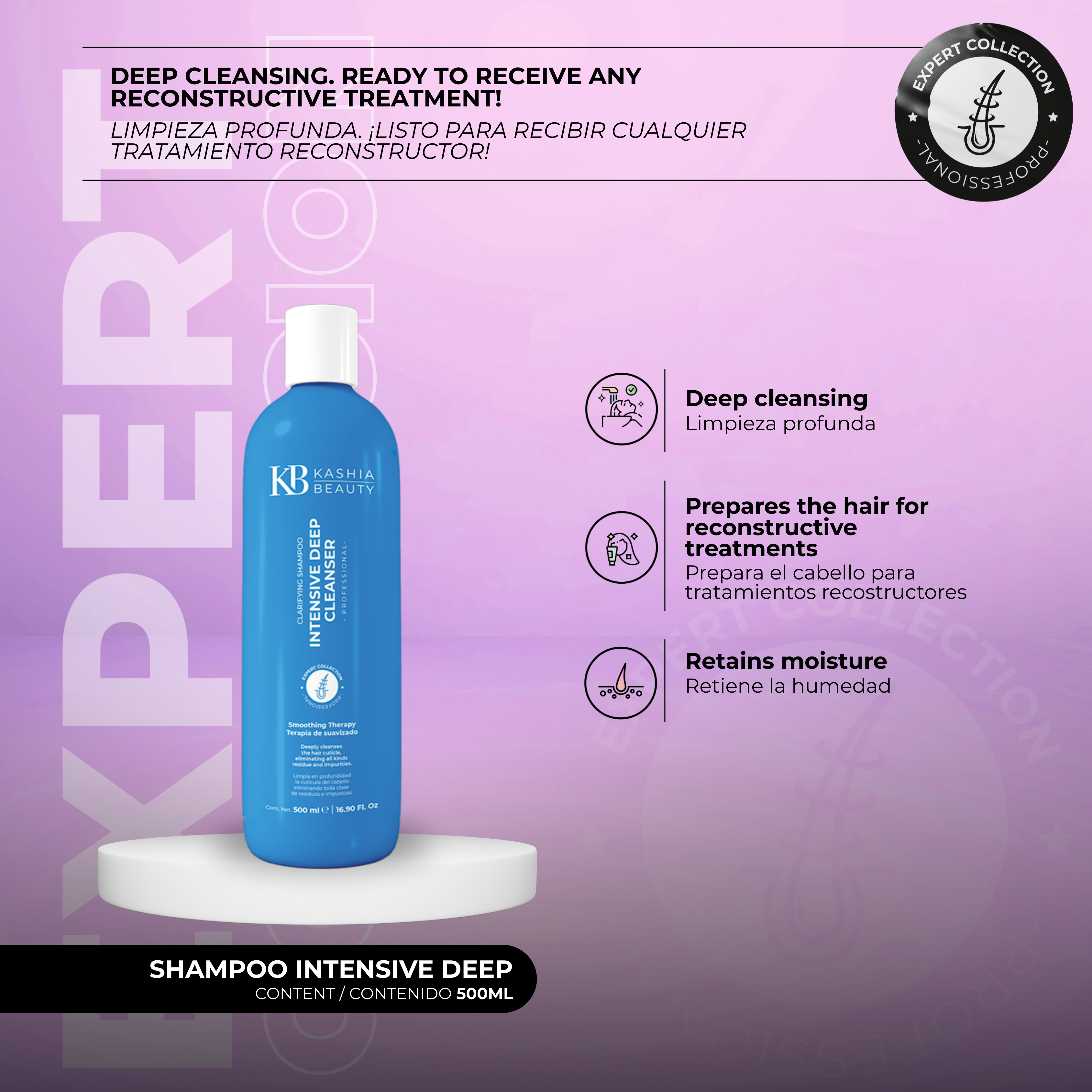 Shampoo Intensive Deep Cleanser 500ml by Kashia Beauty
