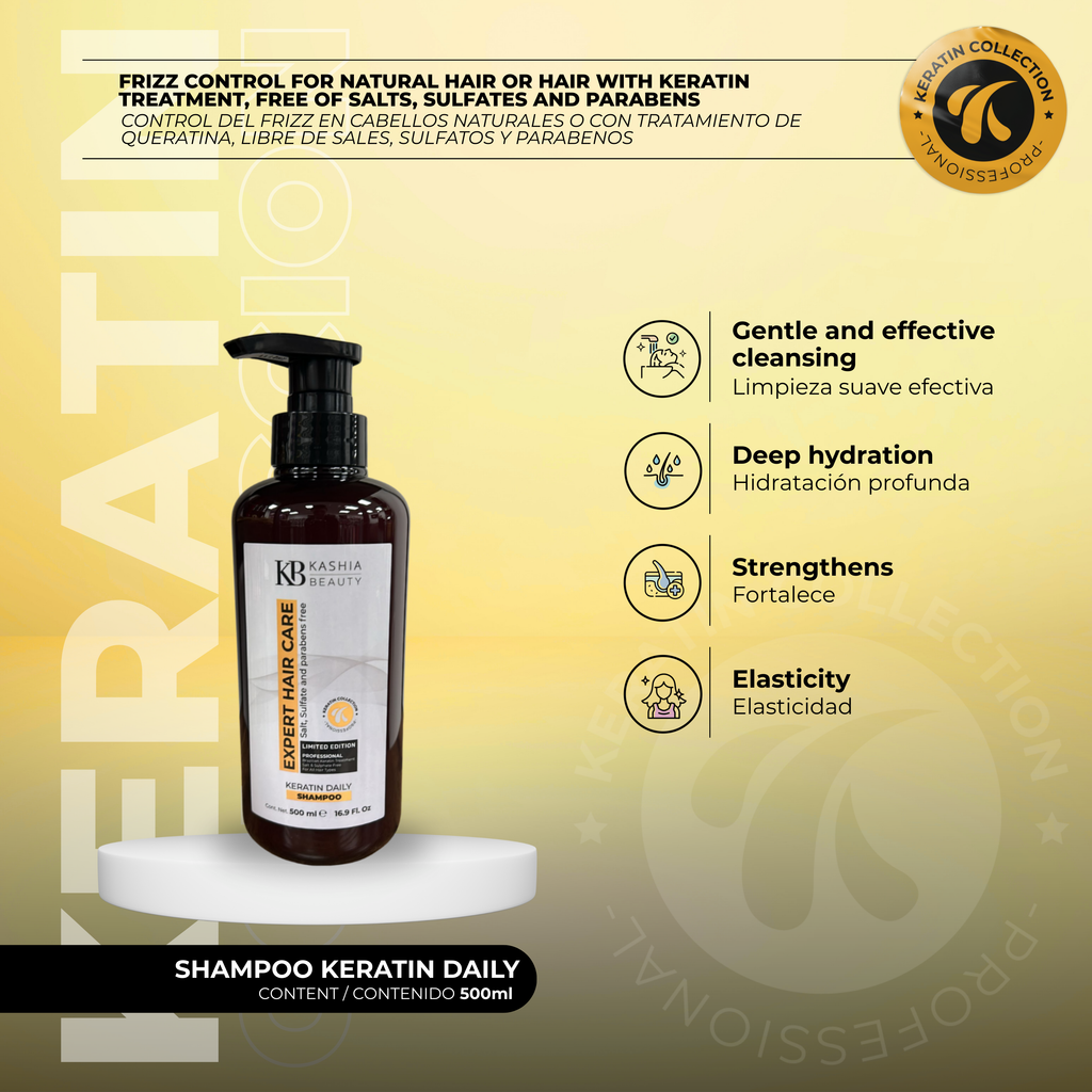 Keratin Daily Shampoo and Conditioner by Kashia Beauty