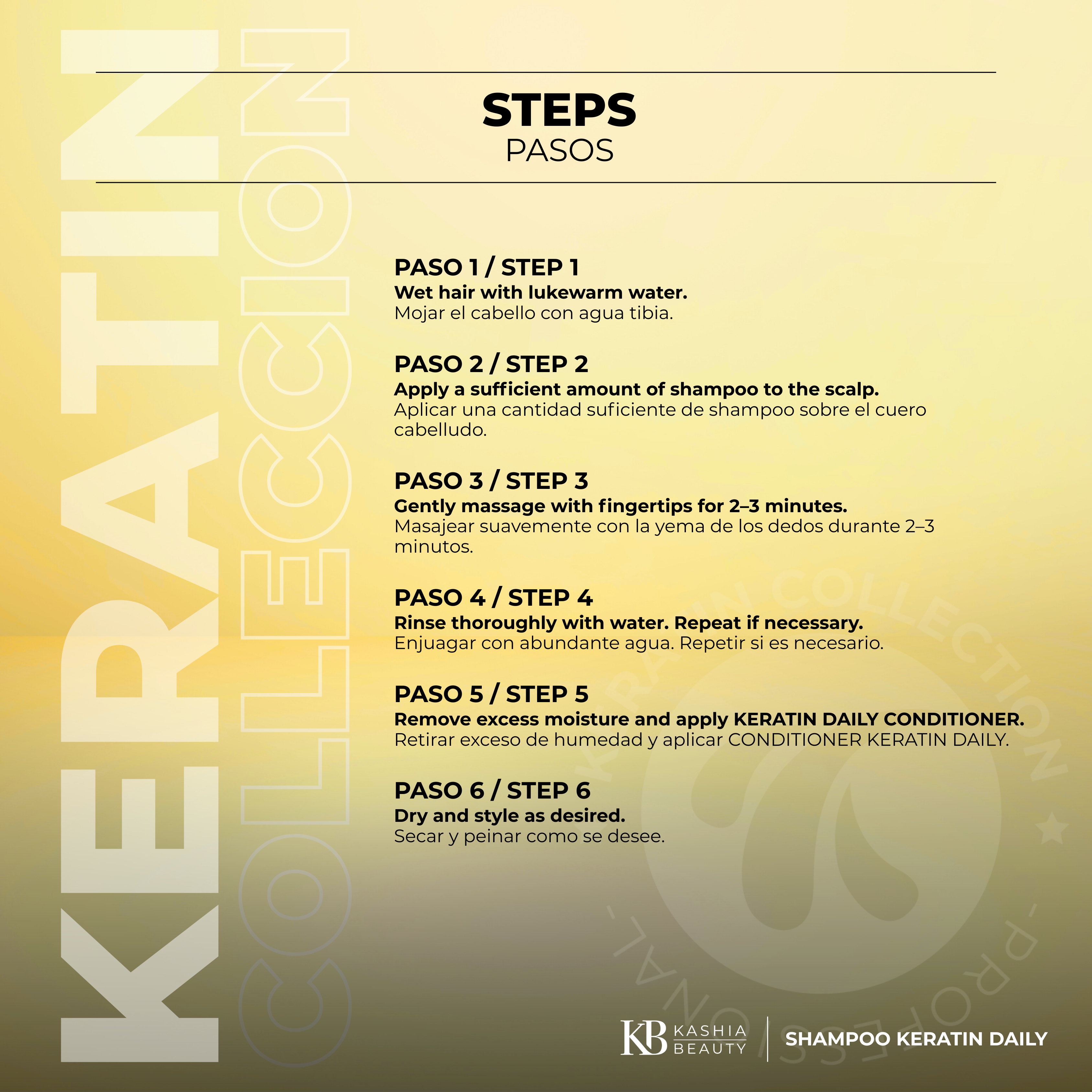 Keratin Daily Shampoo and Conditioner by Kashia Beauty