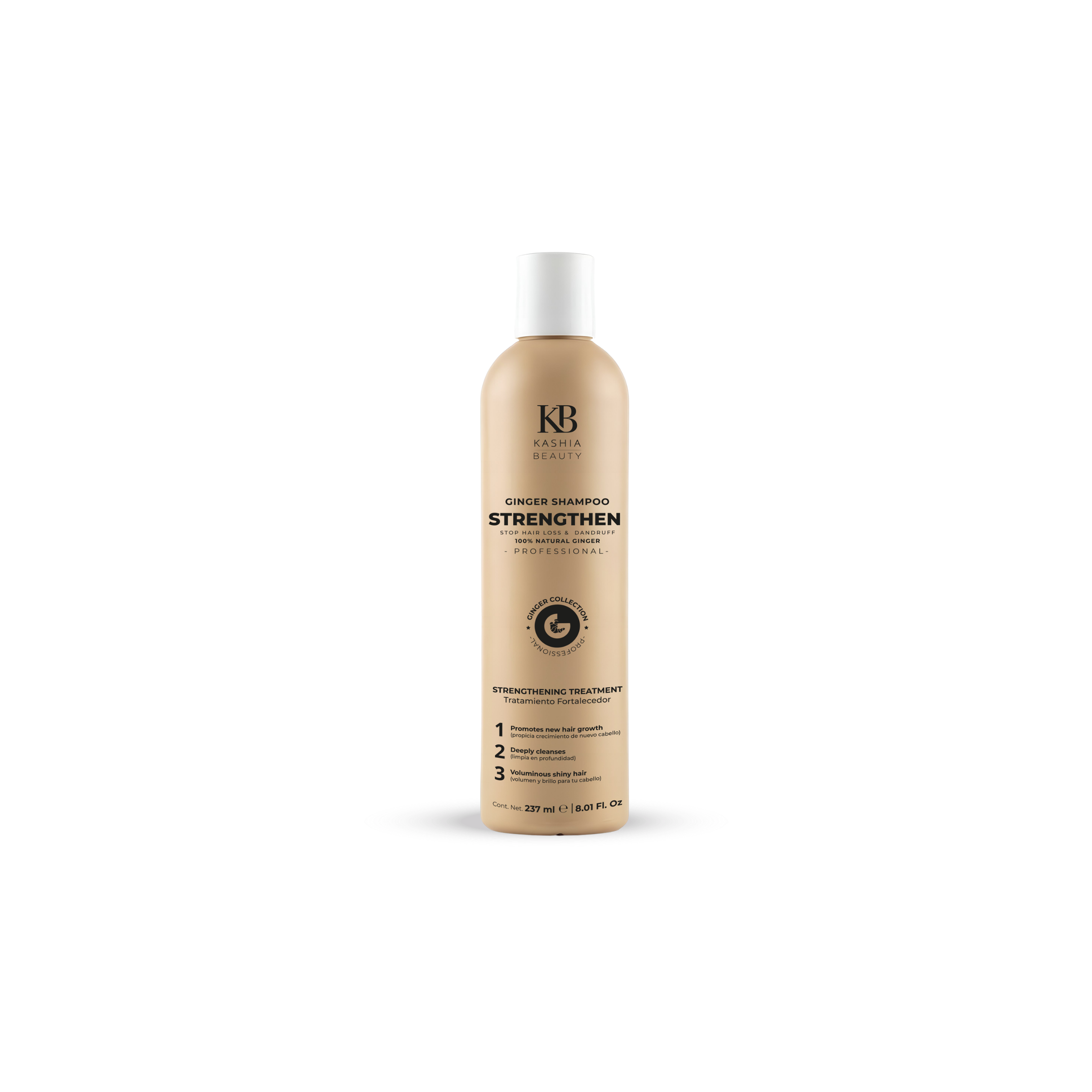 Shampoo Ginger Strengthen 237ml by Kashia Beauty