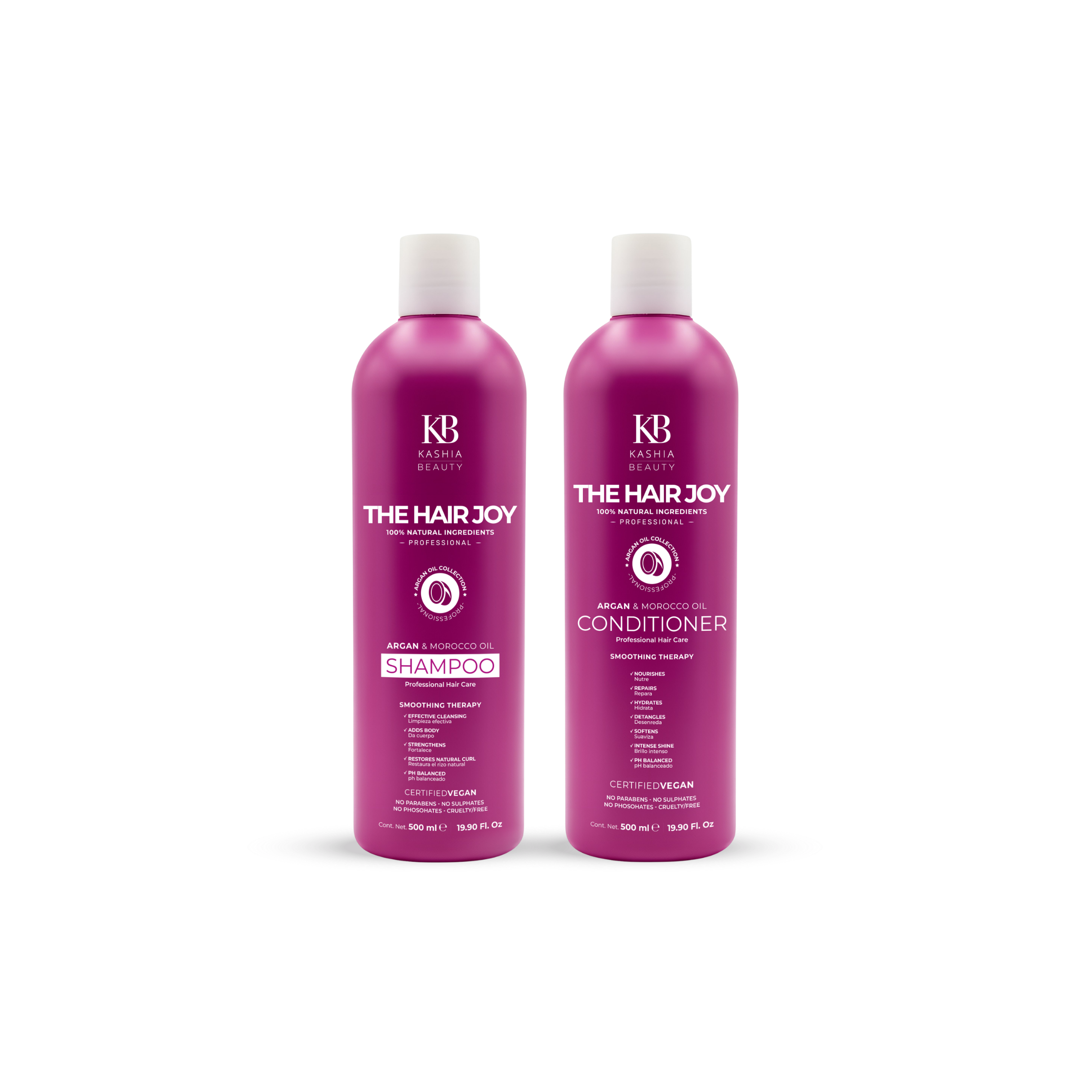 Shampoo and Conditioner Argan The Hair Joy Argan 500ml by Kashia Beauty